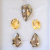 5 Pcs Natural Citrine And Smoky Quartz Set Mix Shape:17-10mm - The LabradoriteKing