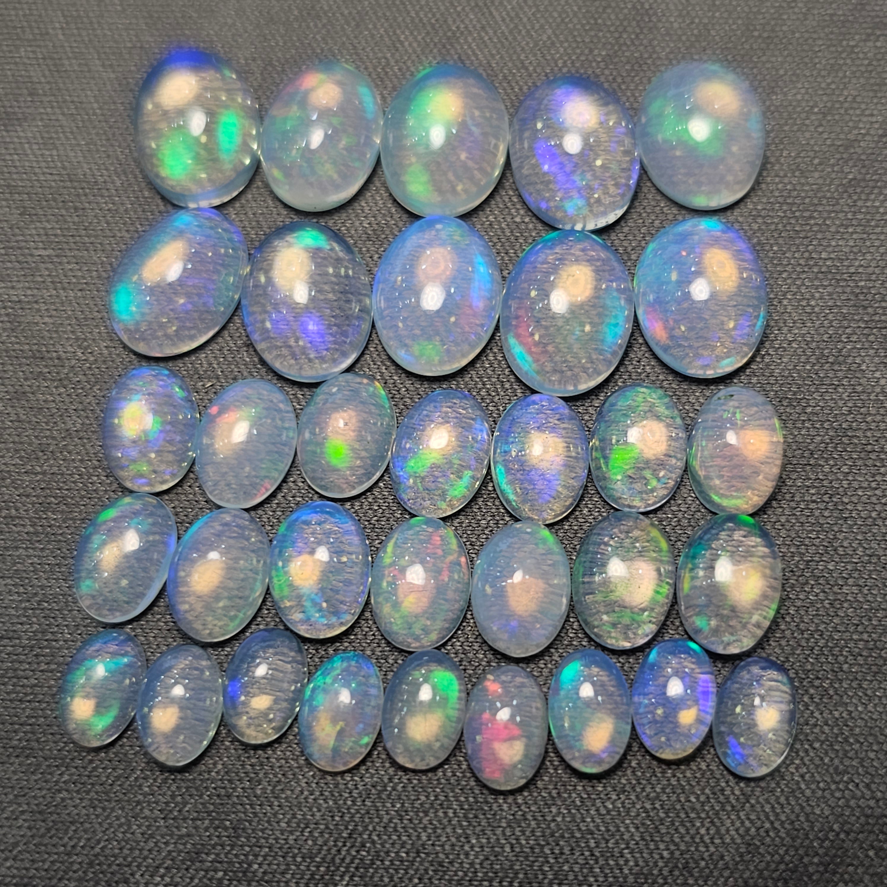 33 pcs Natural Ethiopian Opal Opal Cabochon Gemstone Oval Shape:6-9mm - The LabradoriteKing