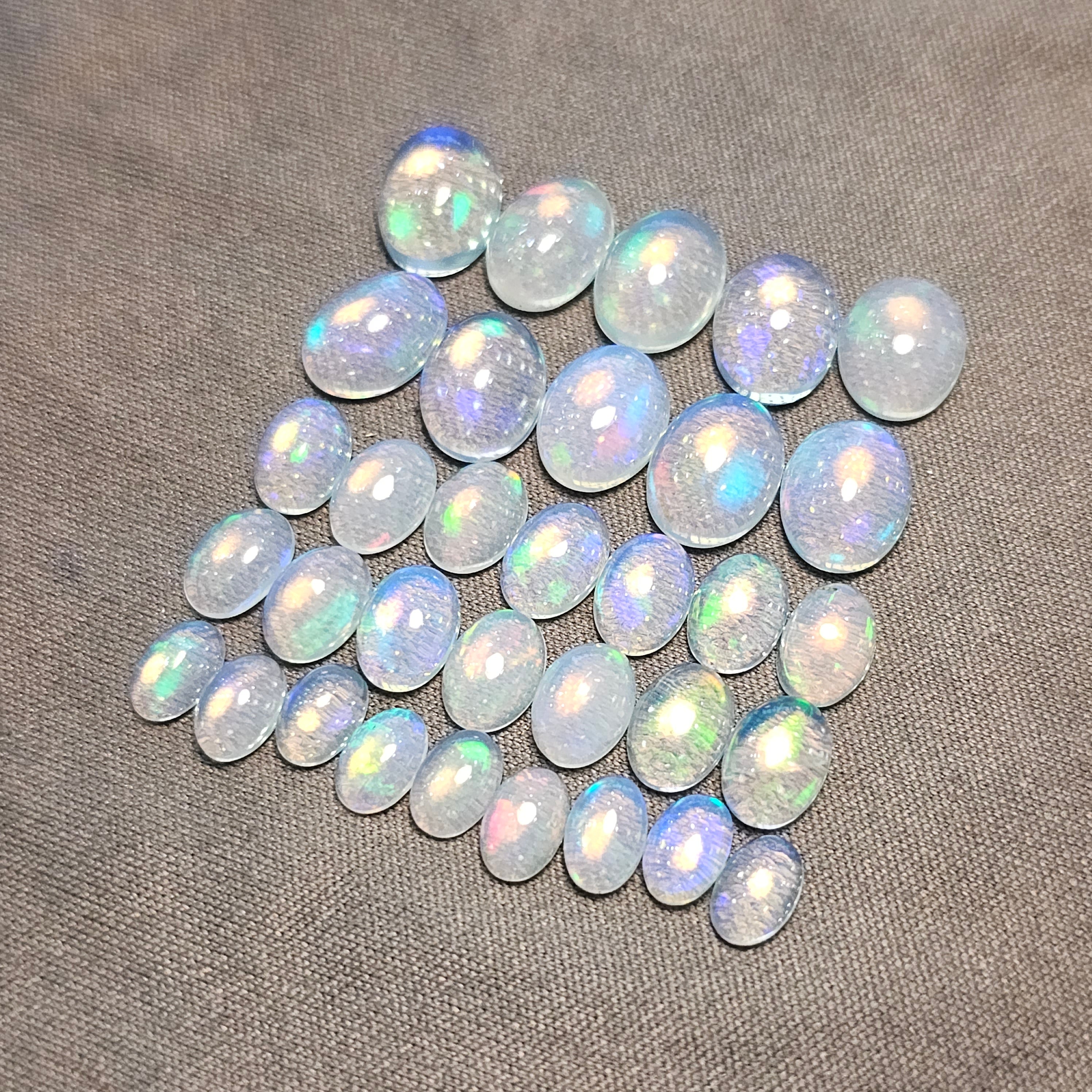 33 pcs Natural Ethiopian Opal Opal Cabochon Gemstone Oval Shape:6-9mm - The LabradoriteKing