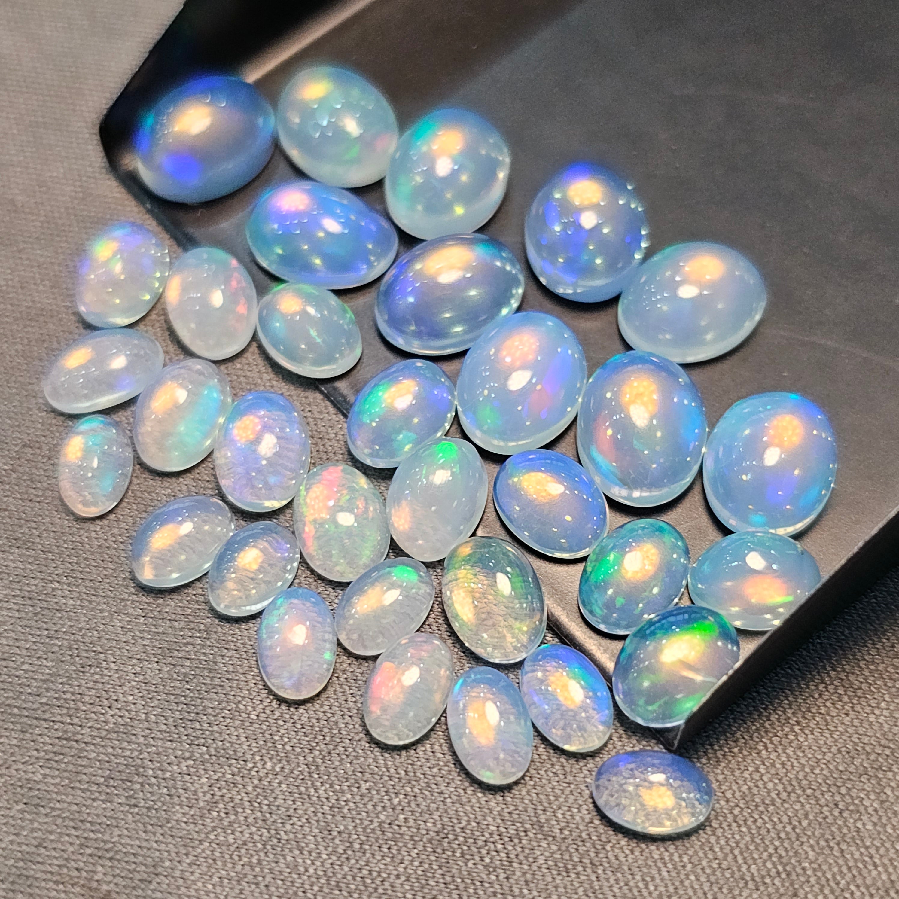 33 pcs Natural Ethiopian Opal Opal Cabochon Gemstone Oval Shape:6-9mm - The LabradoriteKing