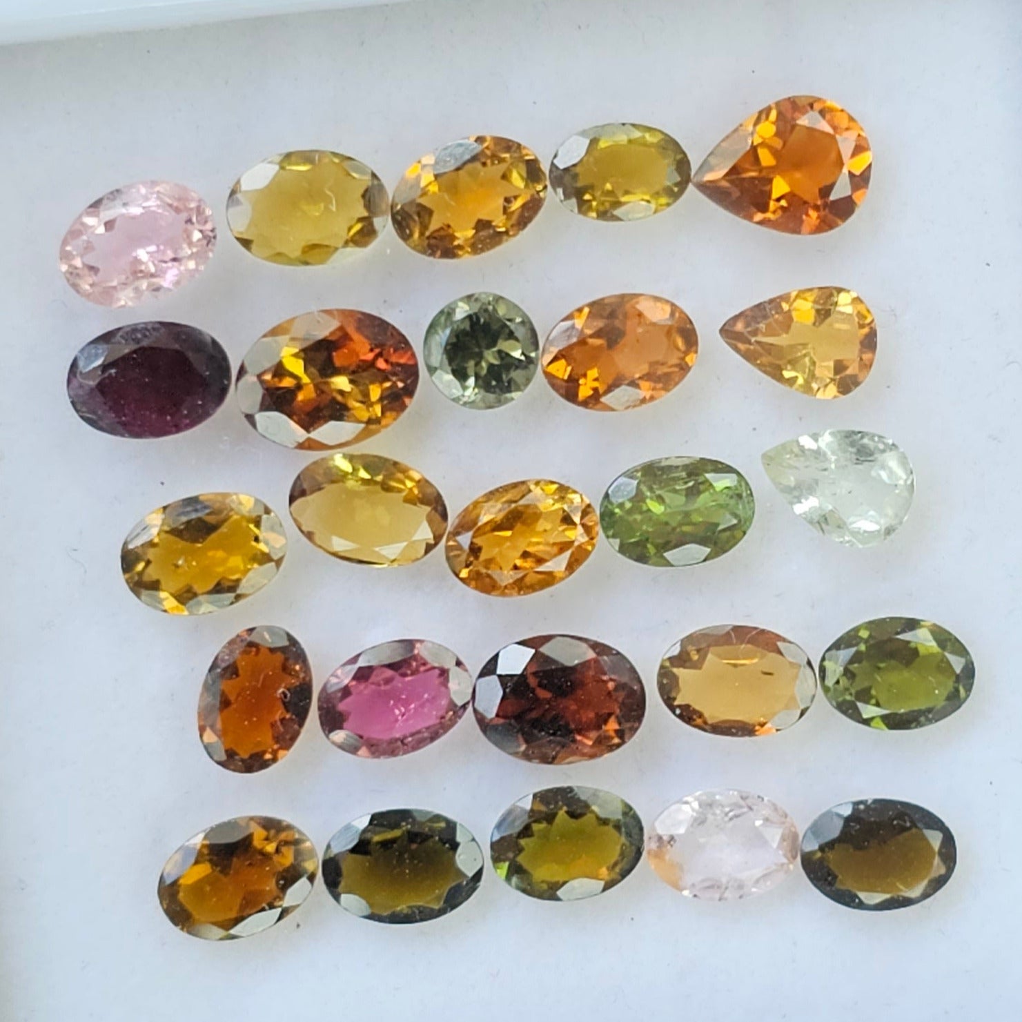 25 Pcs Natural Multi Tourmaline Gemstone Mix Shape:5-8mm - The LabradoriteKing