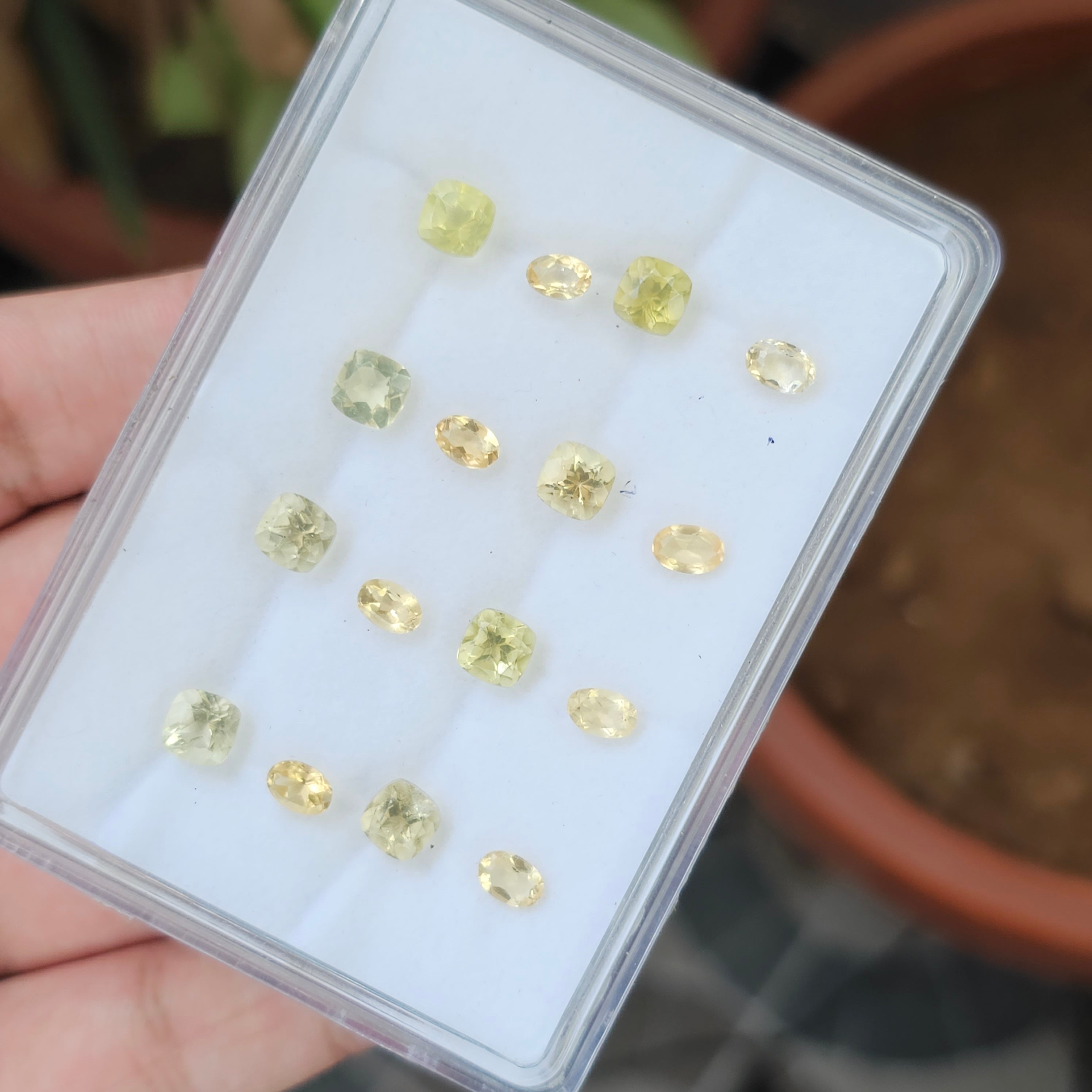 16 Pcs Natural Citrine And Lemon Faceted Gemstone Mix Shape:6mm - The LabradoriteKing