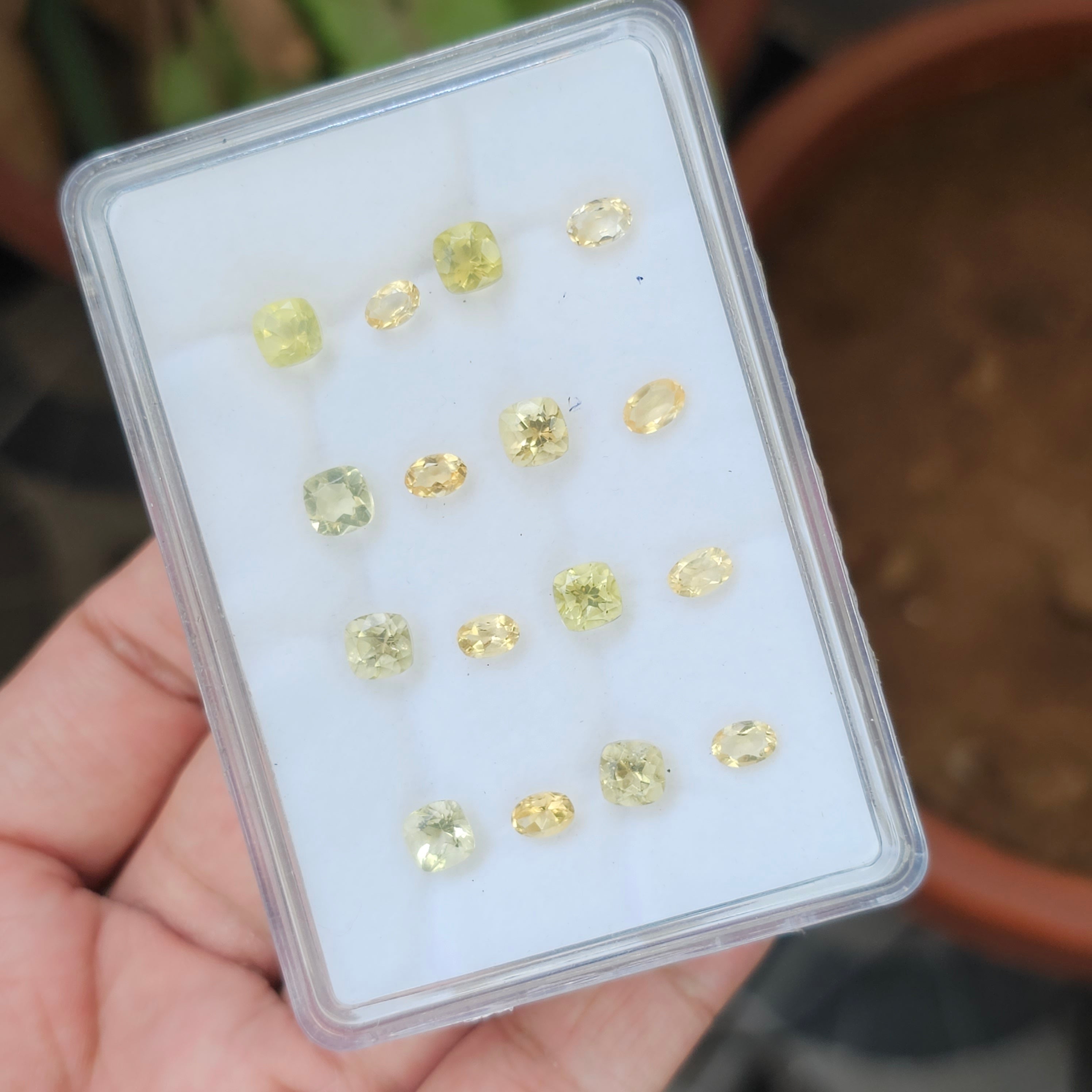 16 Pcs Natural Citrine And Lemon Faceted Gemstone Mix Shape:6mm - The LabradoriteKing