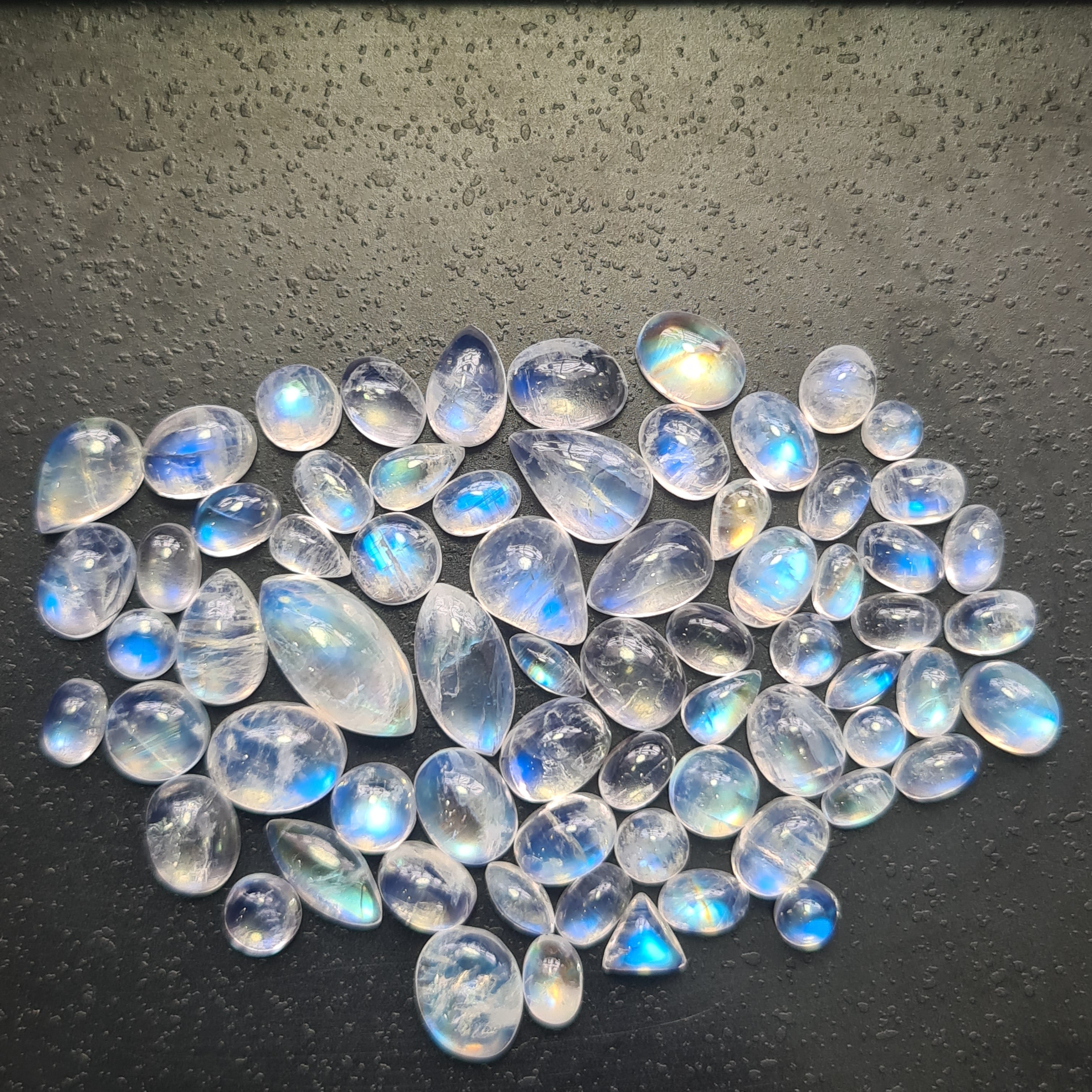 69 Pcs Natural Moonstone Cabochon GemstoneMix Shape:4-14mm - The LabradoriteKing