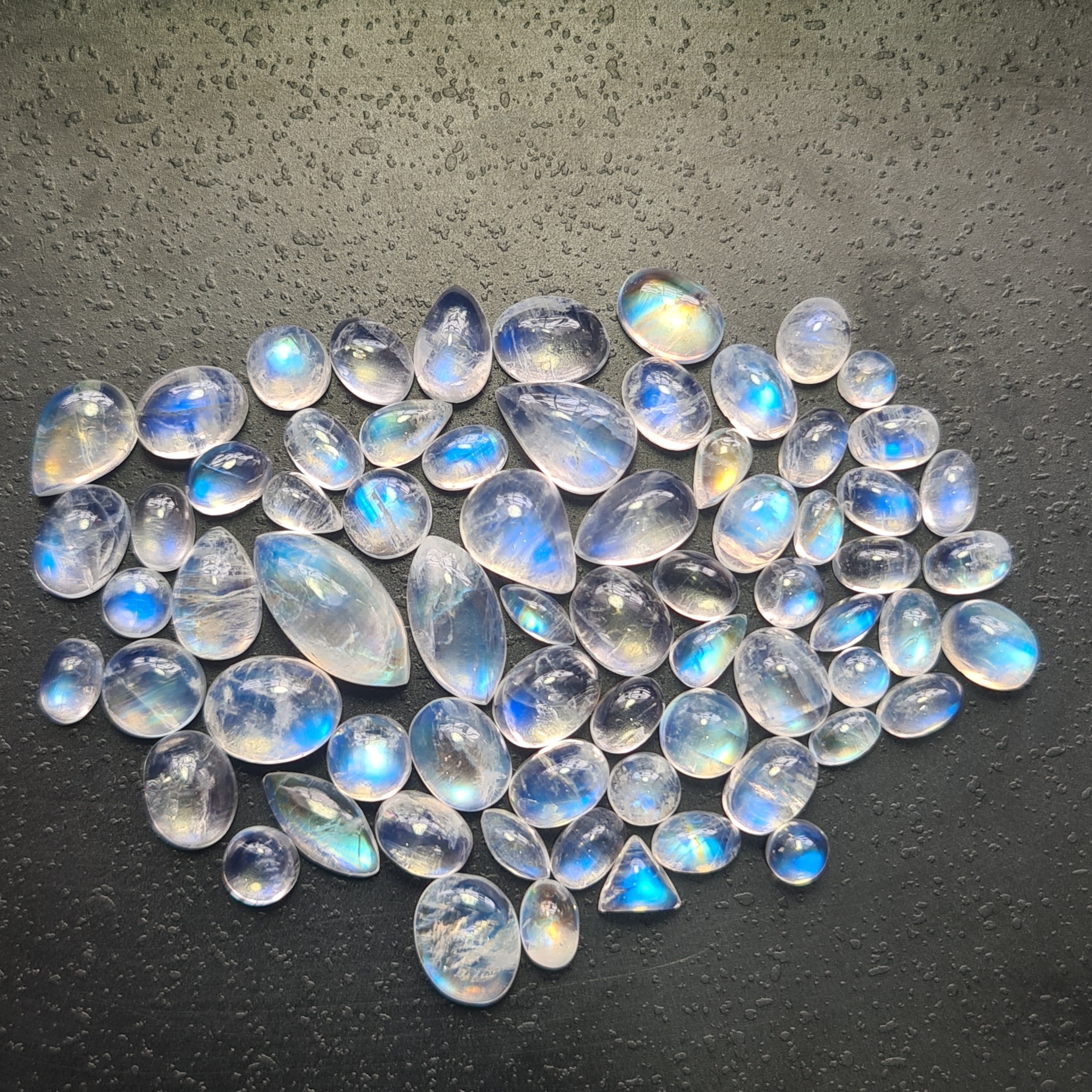 69 Pcs Natural Moonstone Cabochon GemstoneMix Shape:4-14mm - The LabradoriteKing