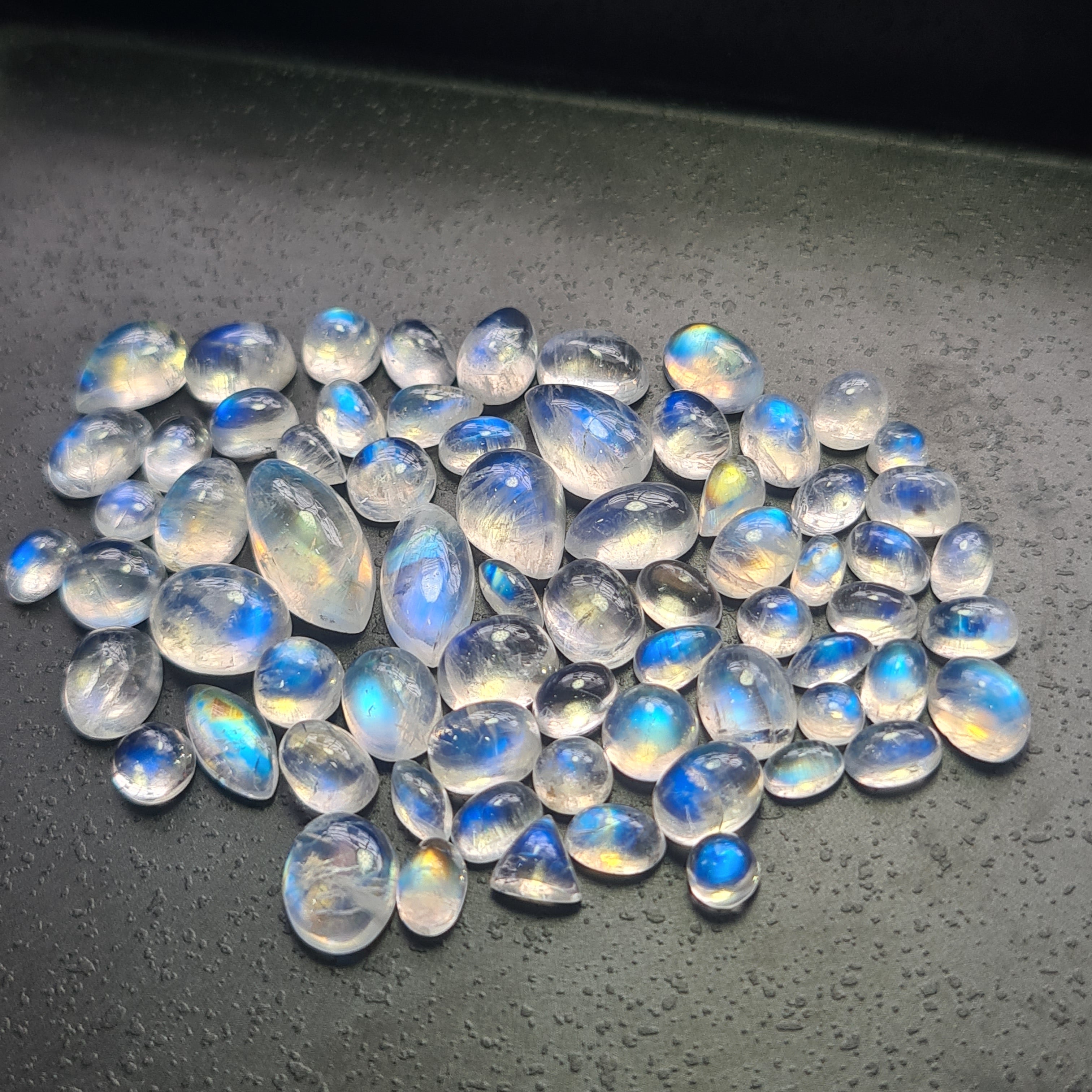 69 Pcs Natural Moonstone Cabochon GemstoneMix Shape:4-14mm - The LabradoriteKing