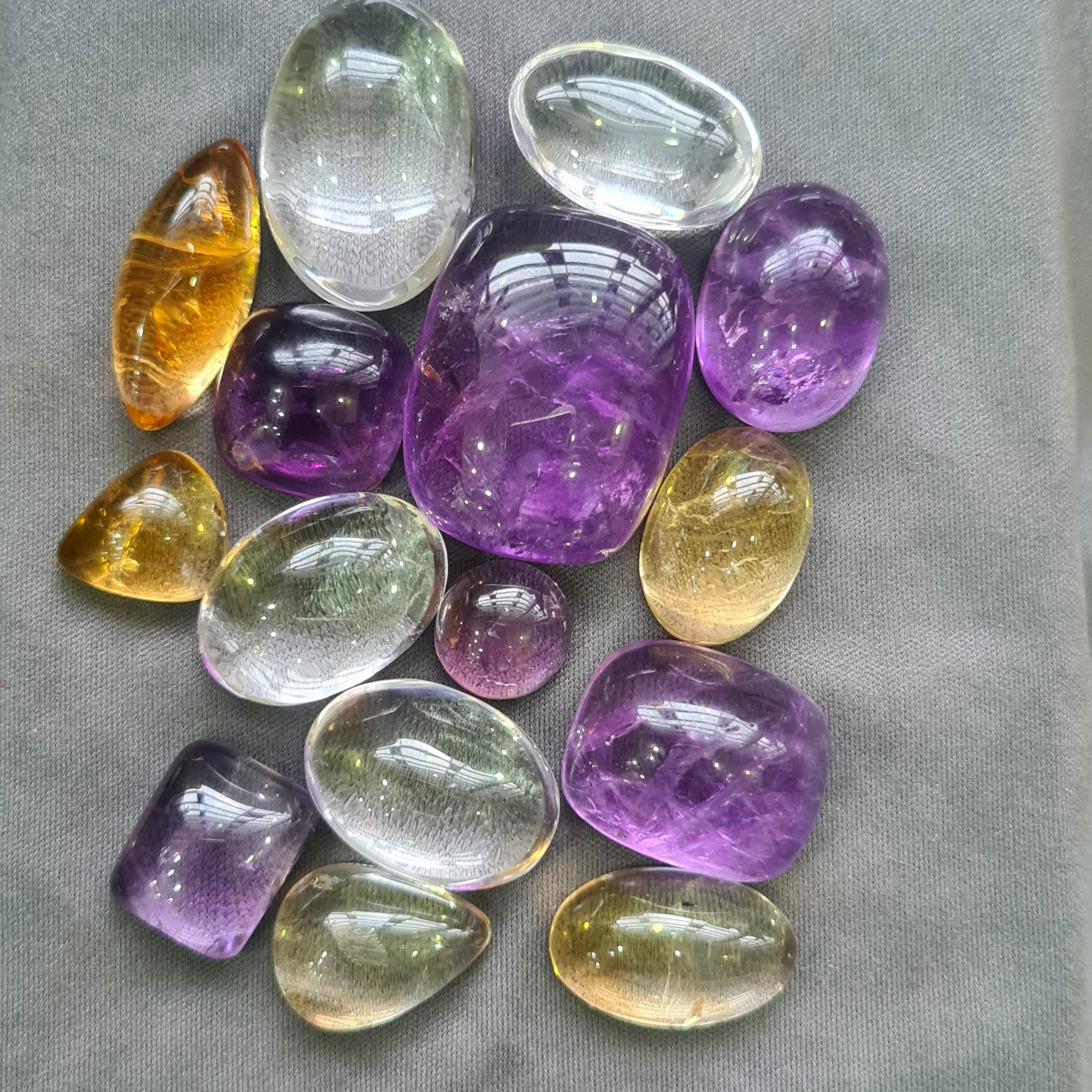 15 pcs Natural Mix Cabochon Gemstone Mix Shape: 14-28mm - The LabradoriteKing