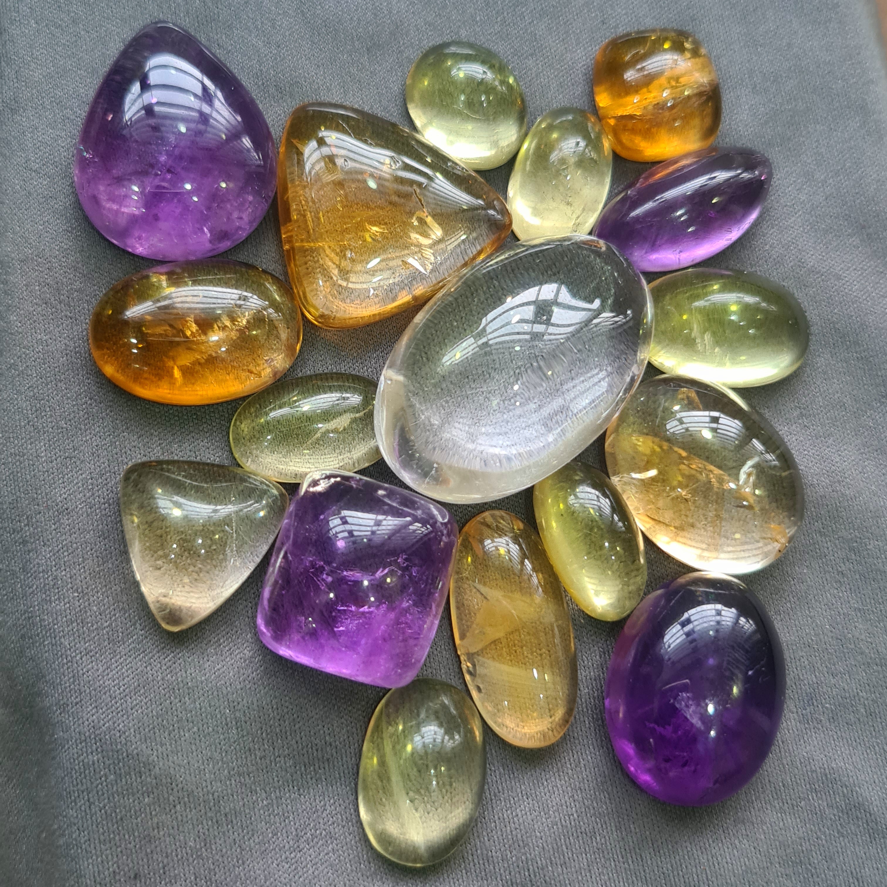 17 Pcs Natural Mix Cabochon Gemstone Mix Shape: 13-30mm - The LabradoriteKing