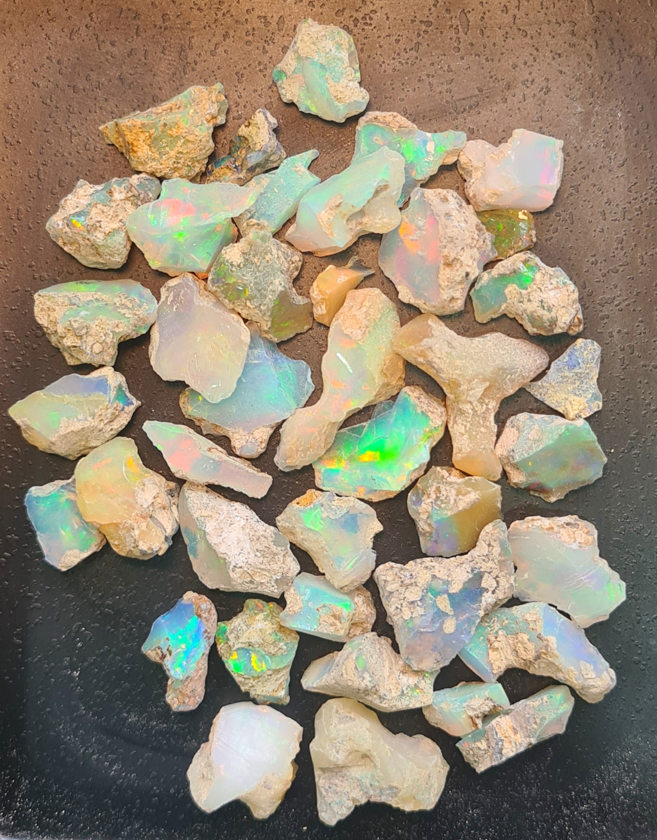 39 Pcs Natural  Ethiopian Opal Rough Gemstone Mix Shape: 8-24mm - The LabradoriteKing