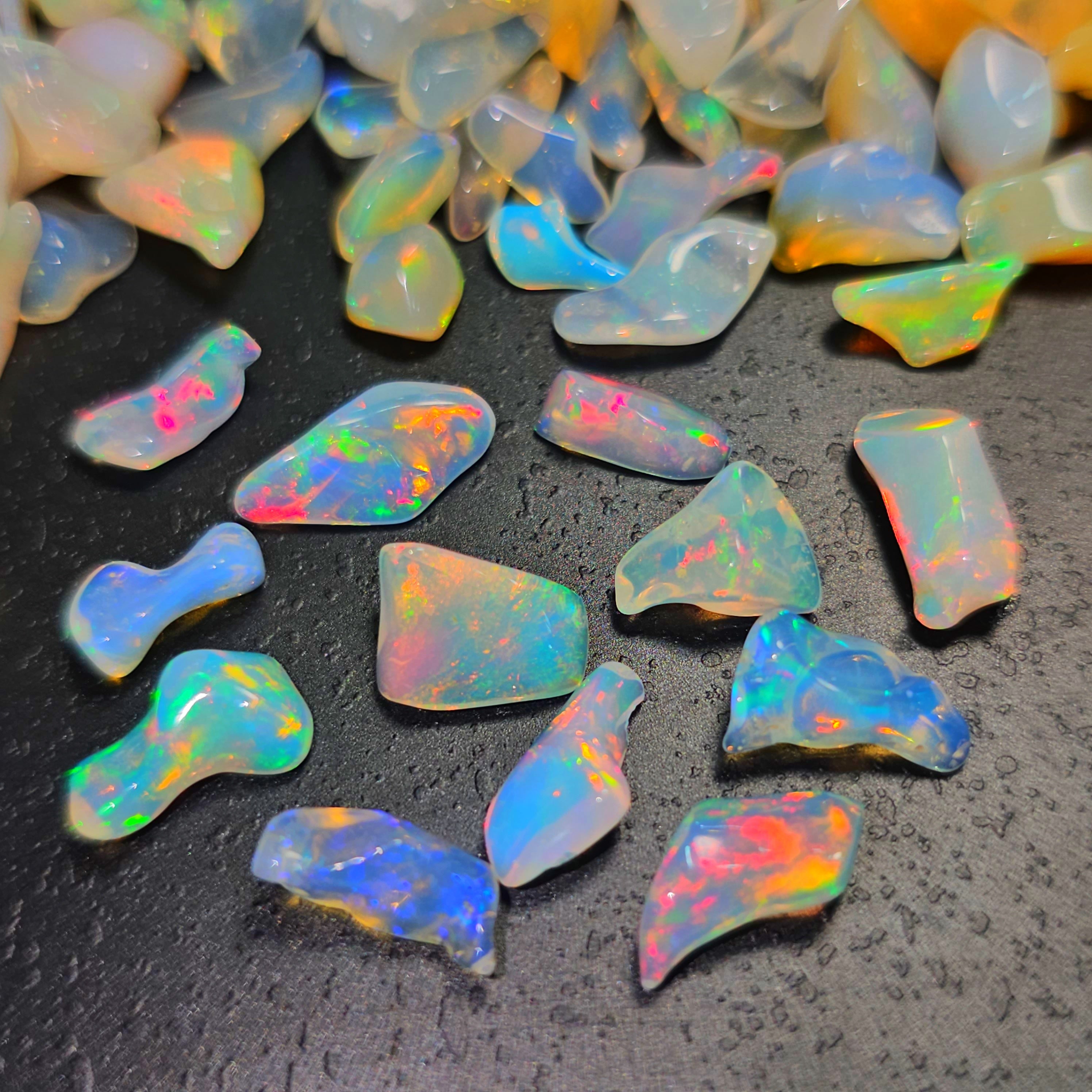 50 Carats of Opal polished tumbels | 5-10mm | 50-50 Pcs scoop - The LabradoriteKing