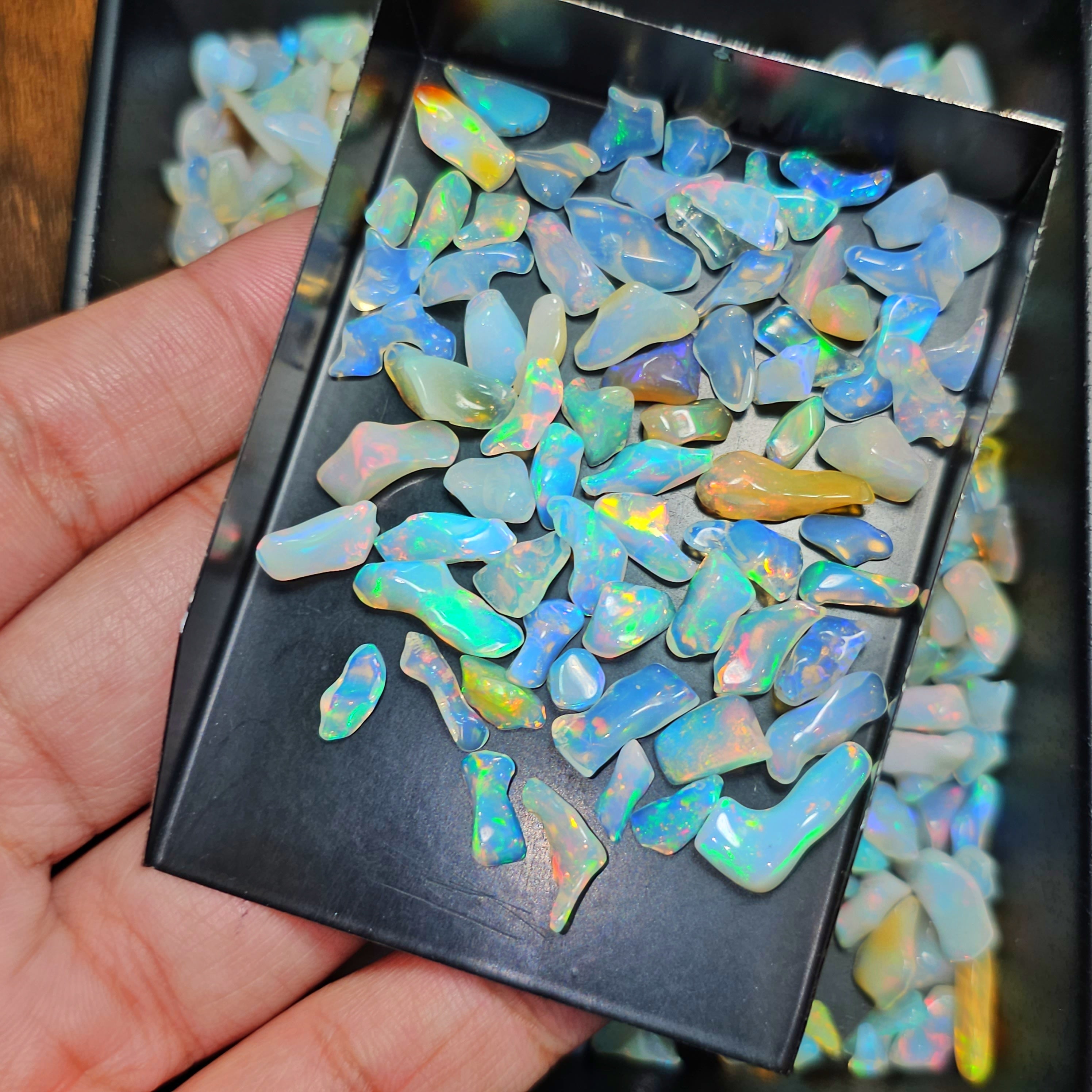 50 Carats of Opal polished tumbels | 5-10mm | 50-50 Pcs scoop - The LabradoriteKing