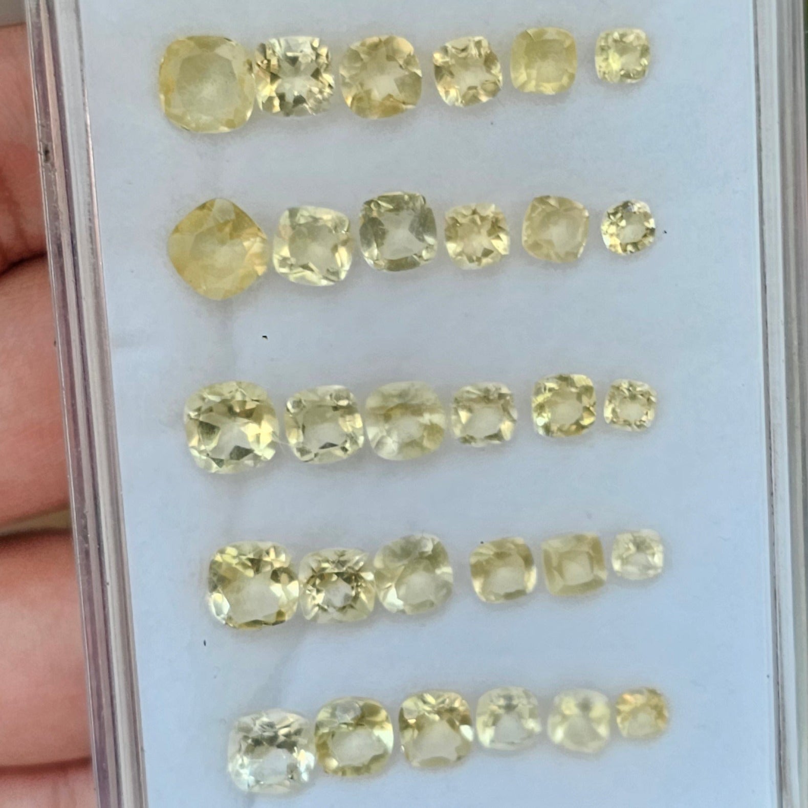 30 Pcs Natural Citrine Faceted Gemstone Square Shape: | Size: 4-9mm - The LabradoriteKing