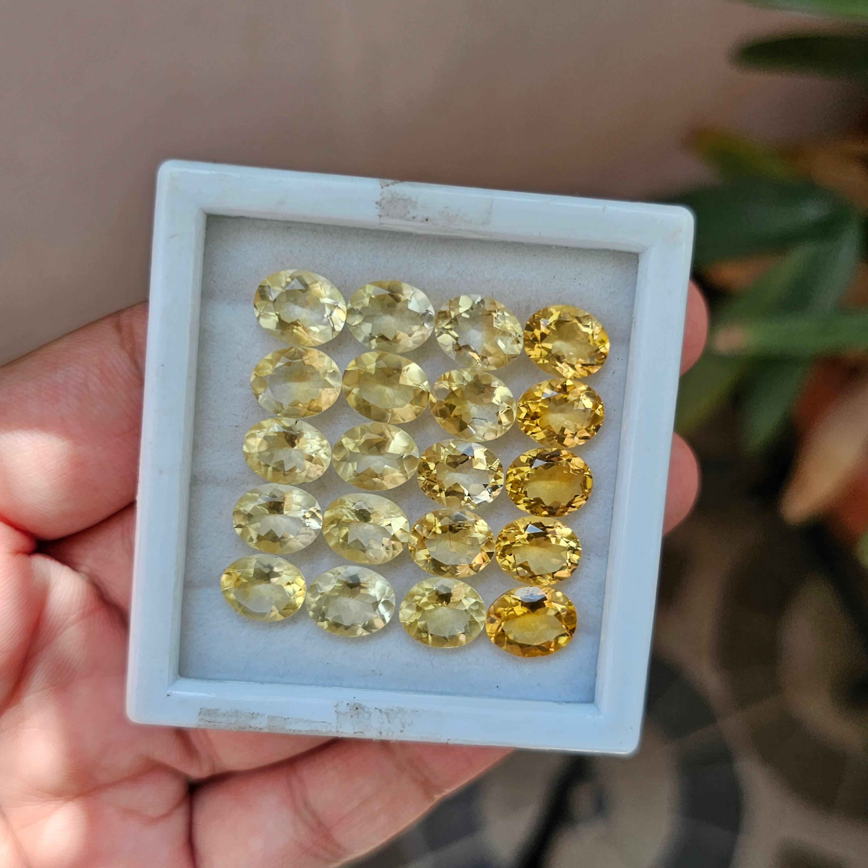 20 Pcs Natural Citrine Faceted Gemstone Oval Shape: | Size: 8-10mm - The LabradoriteKing