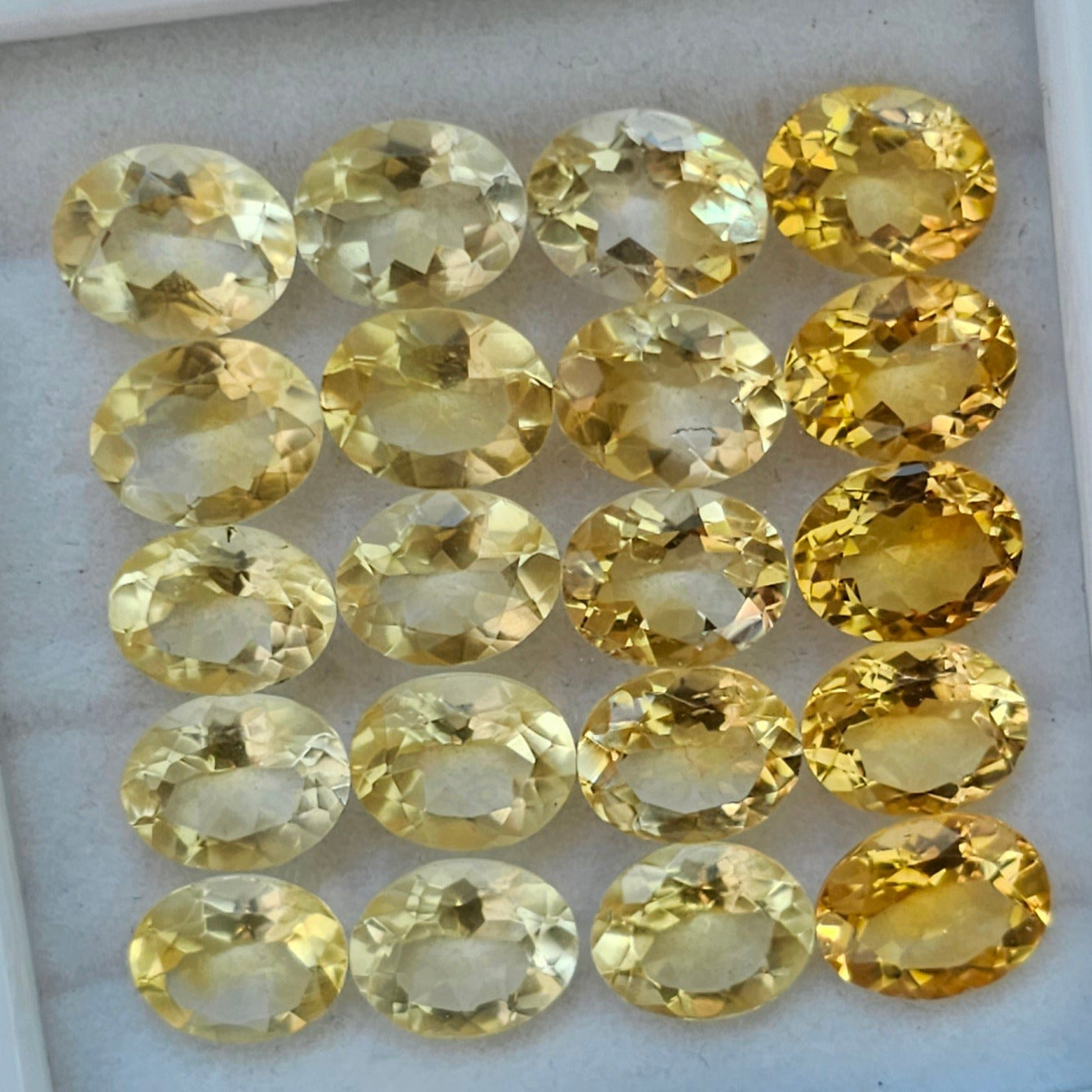 20 Pcs Natural Citrine Faceted Gemstone Oval Shape: | Size: 8-10mm - The LabradoriteKing