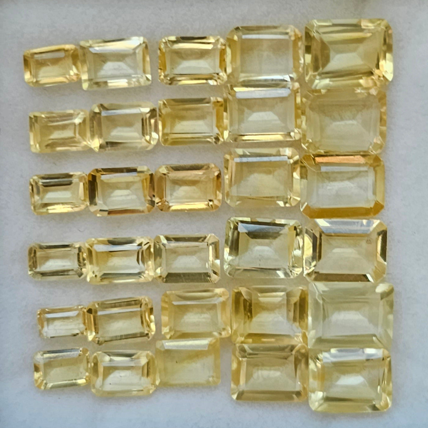 30 Pcs Natural Citrine Faceted Gemstone Rectangle Shape: | Size: 3-9mm - The LabradoriteKing