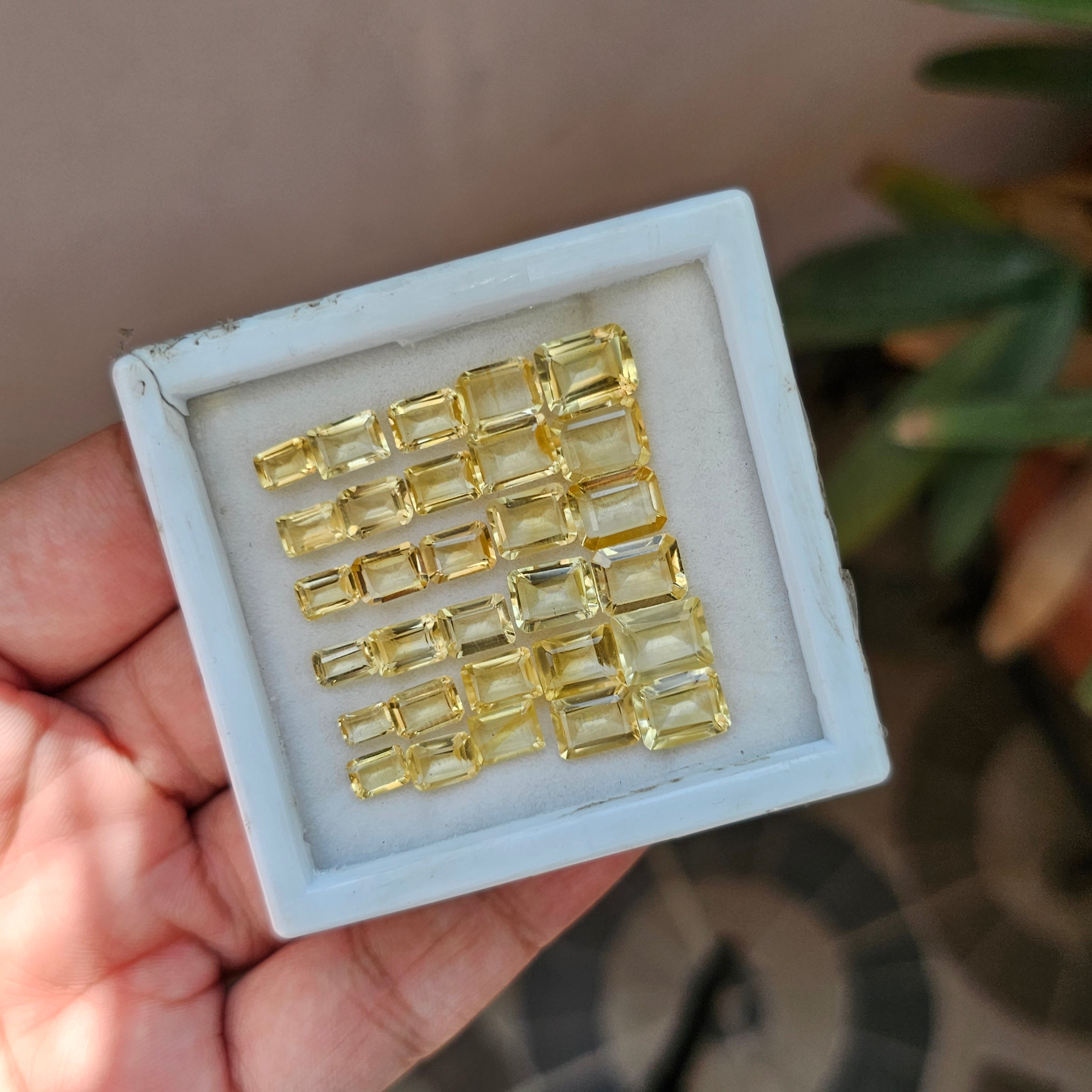 30 Pcs Natural Citrine Faceted Gemstone Rectangle Shape: | Size: 3-9mm - The LabradoriteKing