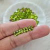 2 Pcs (Pair) Natural Peridot 7mm|  Checker Cut Cushion - The LabradoriteKing