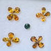17 Pcs Natural Yellow Tourmaline Faceted Gemstone Round And Pear Shape: | Size: 5-7mm - The LabradoriteKing