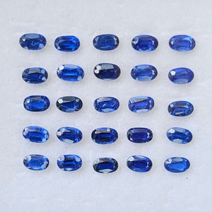 25 Pcs Natural Kyanite Gemstone Faceted Oval Shape: | Size: 3-5mm - The LabradoriteKing