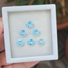Load image into Gallery viewer, 6 Pcs Natural Blue Topaz Carved Gemstone  Earring Set Oval Shape: | Size: 7-9mm - The LabradoriteKing
