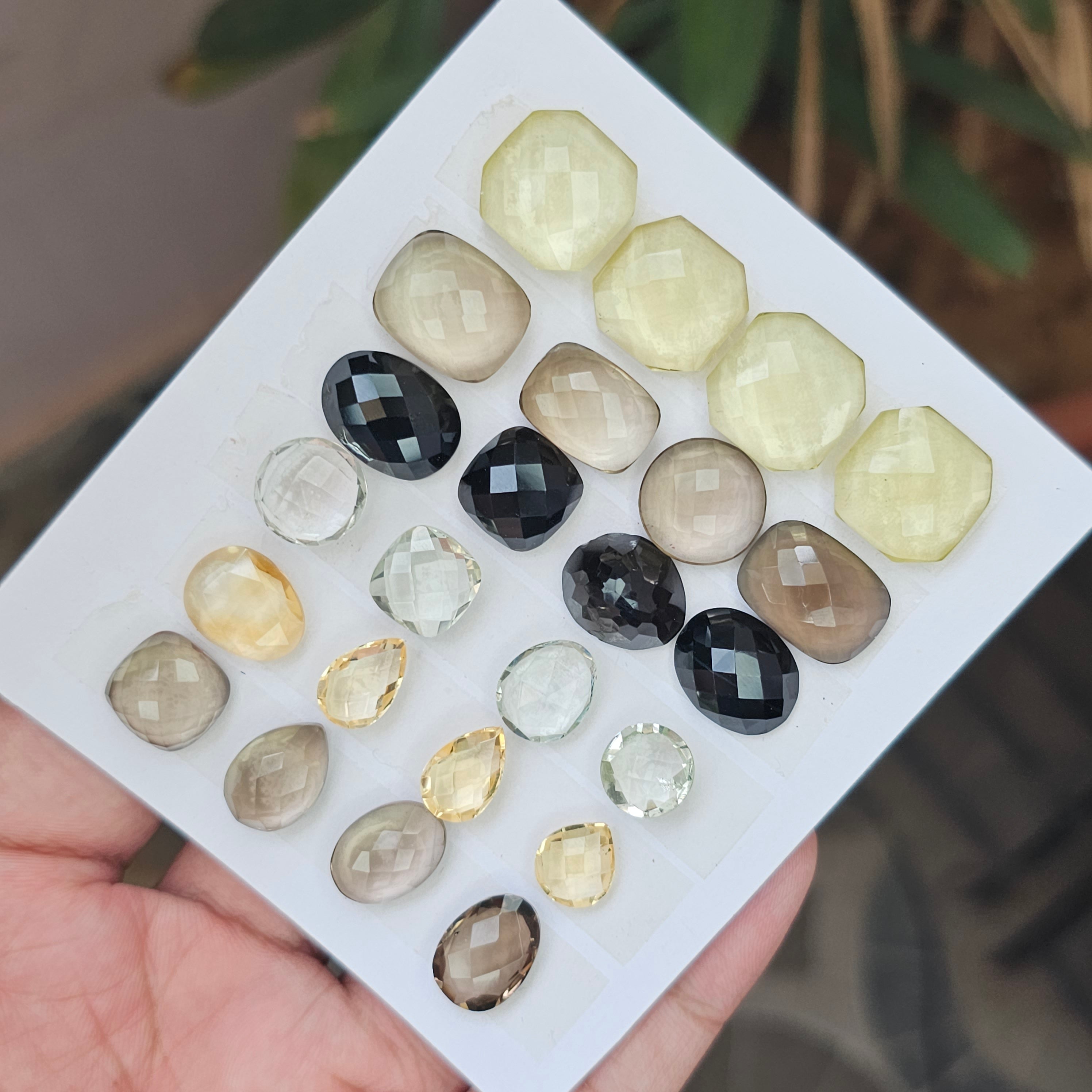 24 Pcs Natural Mix Gemstone Faceted  Mix Shape: | Size: 10-16mm - The LabradoriteKing