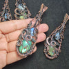 2 Pcs of 4 Inch Wirewrapped Pendant | Labradorite and Moonstone - The LabradoriteKing