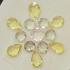 13  Pcs Natural Mix Quartz Gemstone Faceted Round And Pear Shape: | Size: 8-12mm - The LabradoriteKing