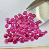 10 Pcs Ruby Rosecuts | Flat backs | 7-12mm - The LabradoriteKing