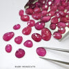 10 Pcs Ruby Rosecuts | Flat backs | 7-12mm - The LabradoriteKing