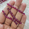String of Natural Ruby Tumble Beads 2.5 inches  | Beads Size: 7x5mm - The LabradoriteKing