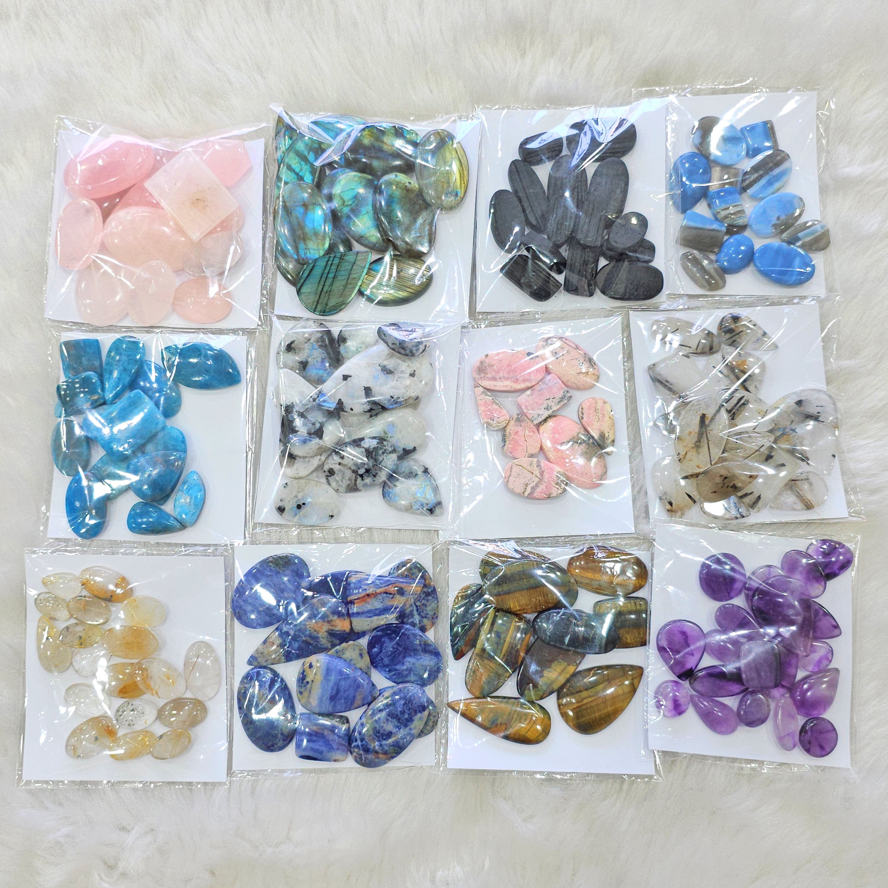 Labor Day 1 KG Box: Moonstone, Labradorite, Sodalite, Tiger eye, Rose Quartz, Apatite , Black Tourmalinw - The LabradoriteKing