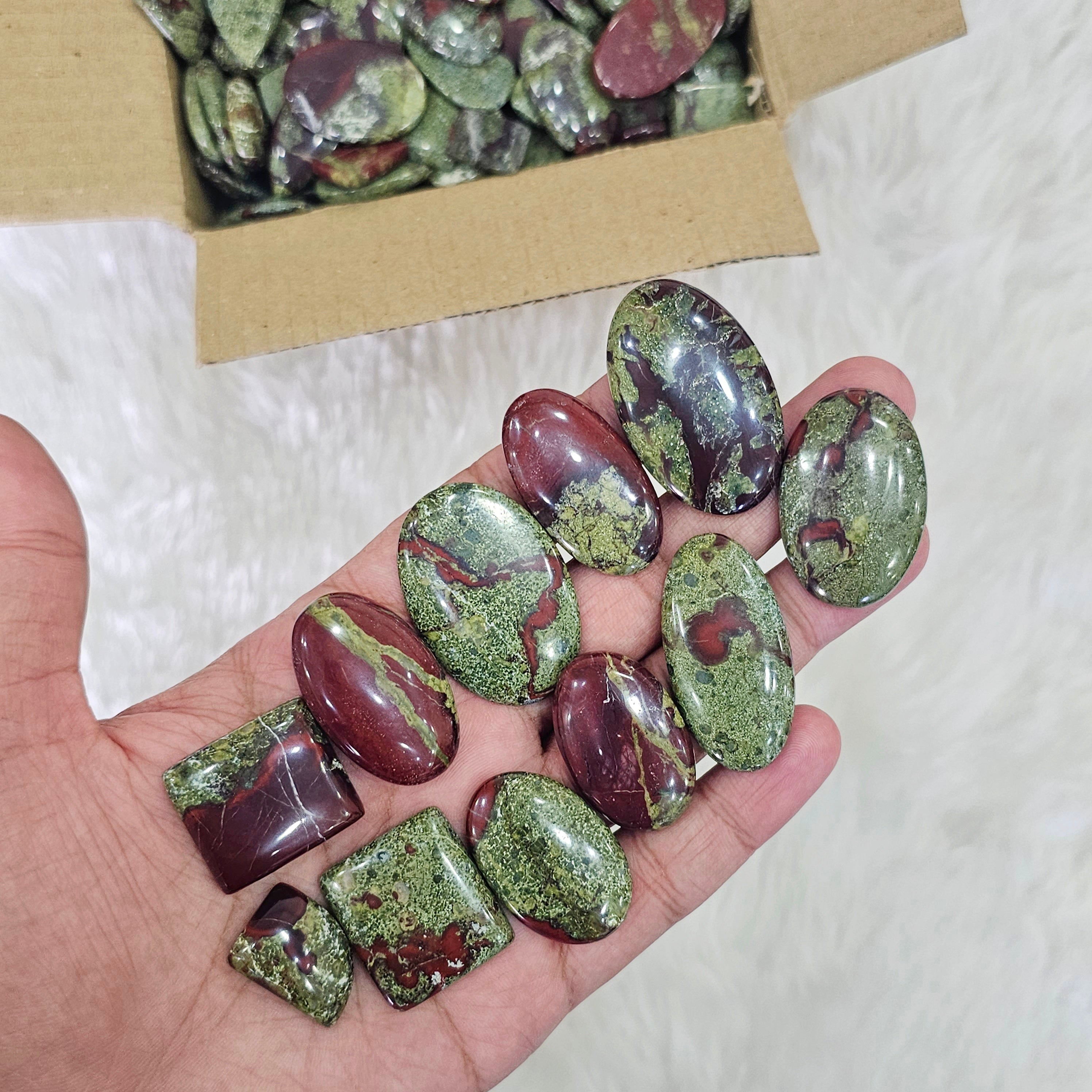 500 Grams of Dragon's Blood Jasper cabochons | 60-70 Pcs| Top Quality - The LabradoriteKing