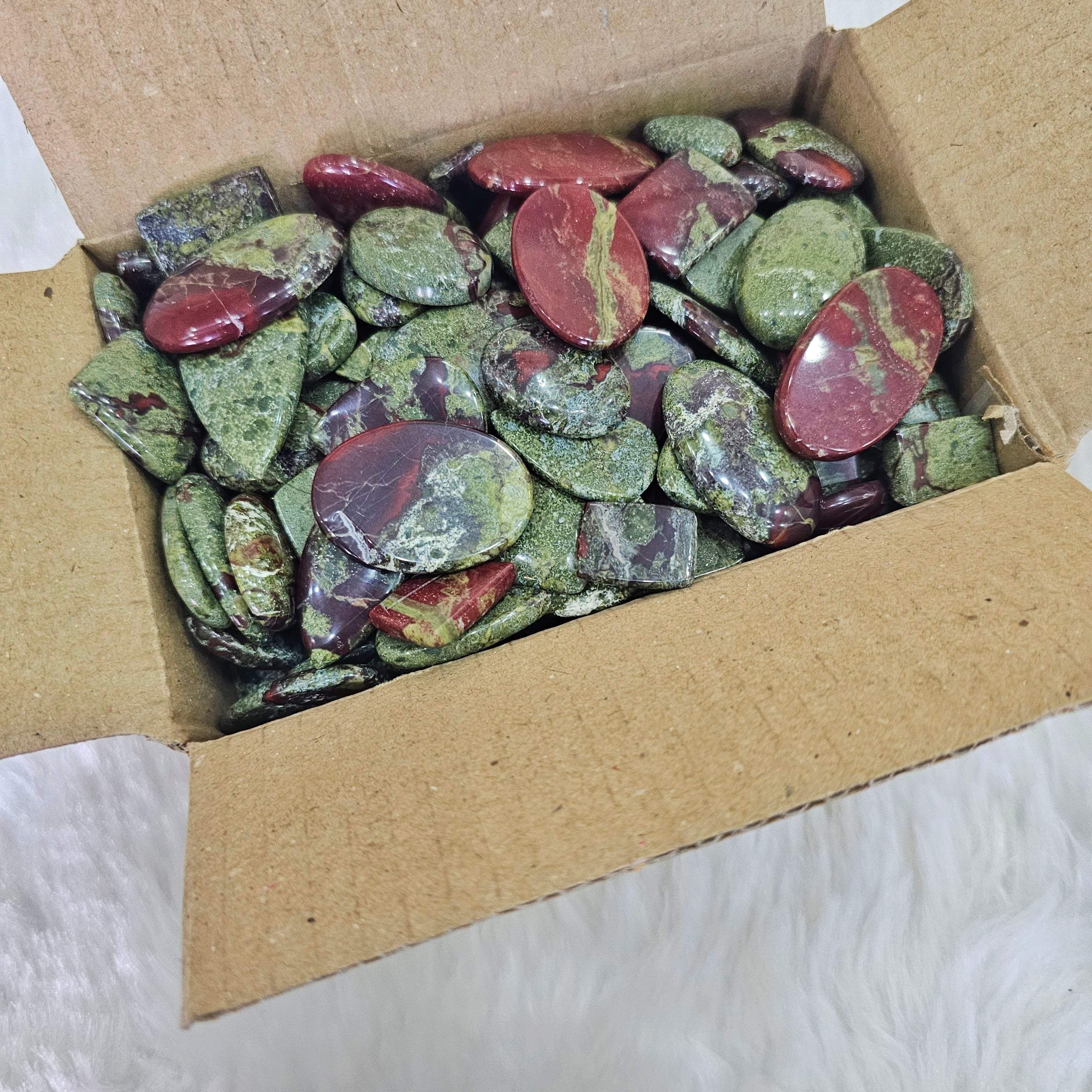 500 Grams of Dragon's Blood Jasper cabochons | 60-70 Pcs| Top Quality - The LabradoriteKing