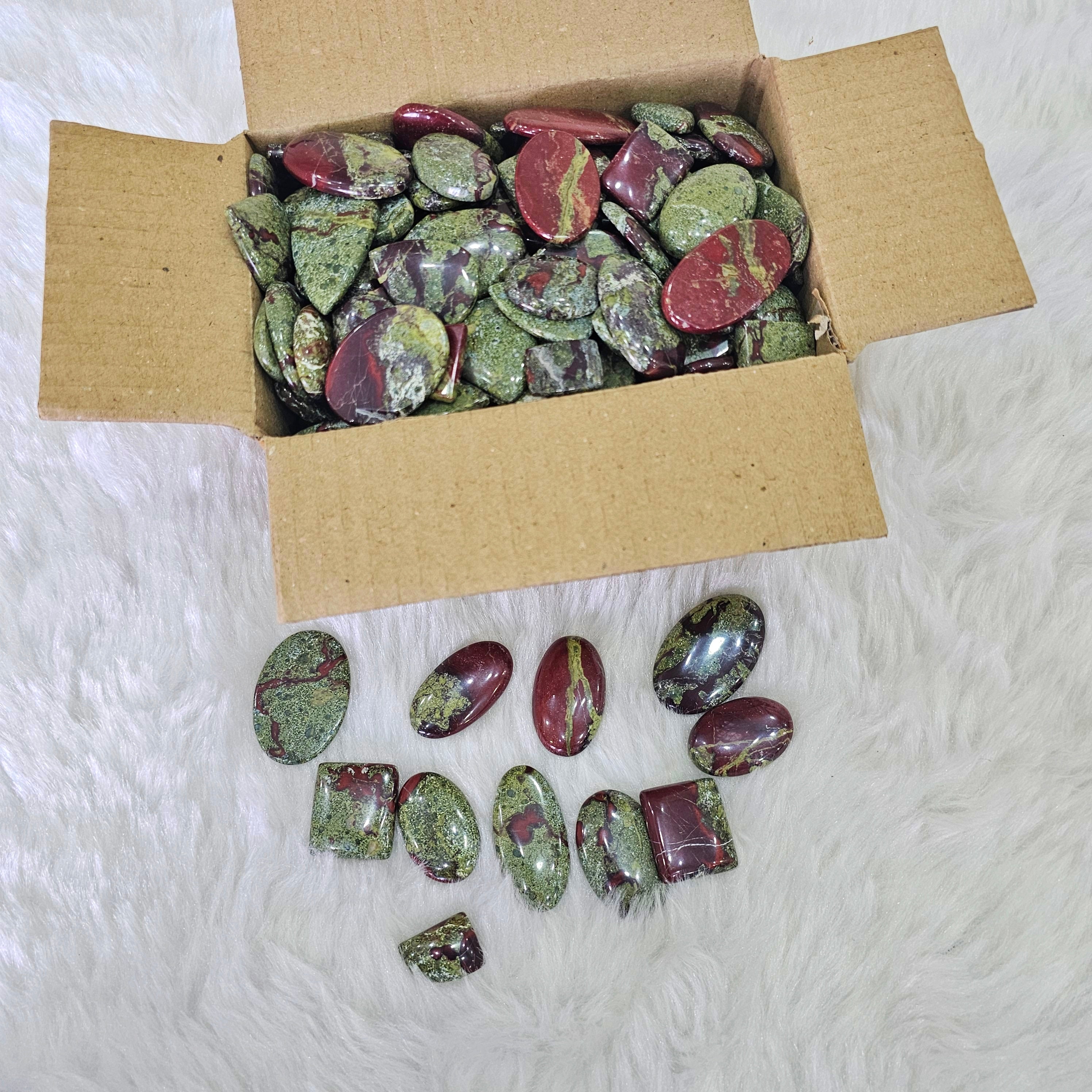 500 Grams of Dragon's Blood Jasper cabochons | 60-70 Pcs| Top Quality - The LabradoriteKing