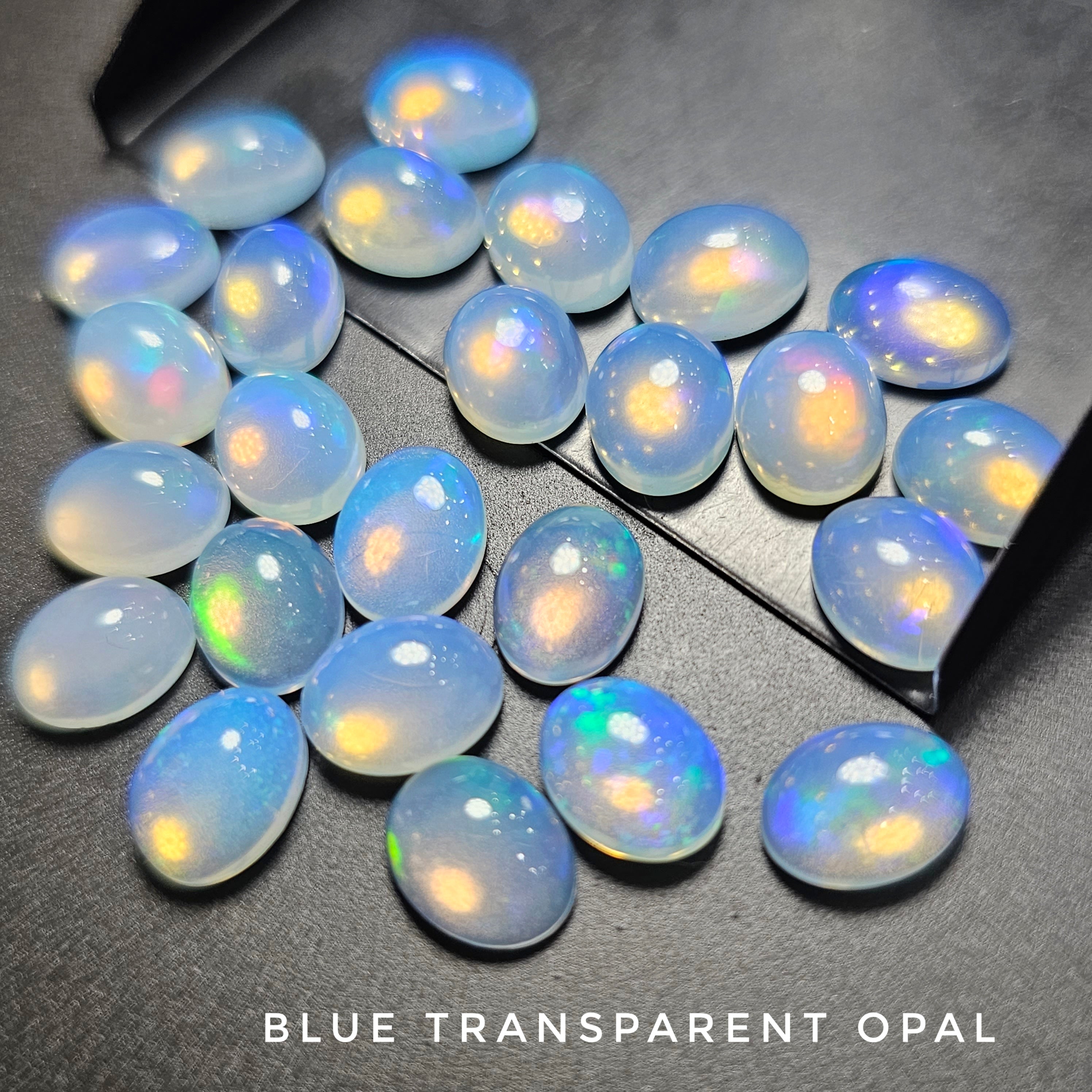 12 Pcs of Natural Blue Opals | Welo Mined Untreated 9mm - The LabradoriteKing