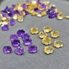 12 Pcs of Amethyst and Citrine carved | 9mm - The LabradoriteKing