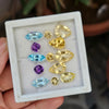 13 Pcs Natural Citrine, Amethyst & Blue Topaz Faceted Gemstone Shape: Mix| Size: 6-15mm - The LabradoriteKing