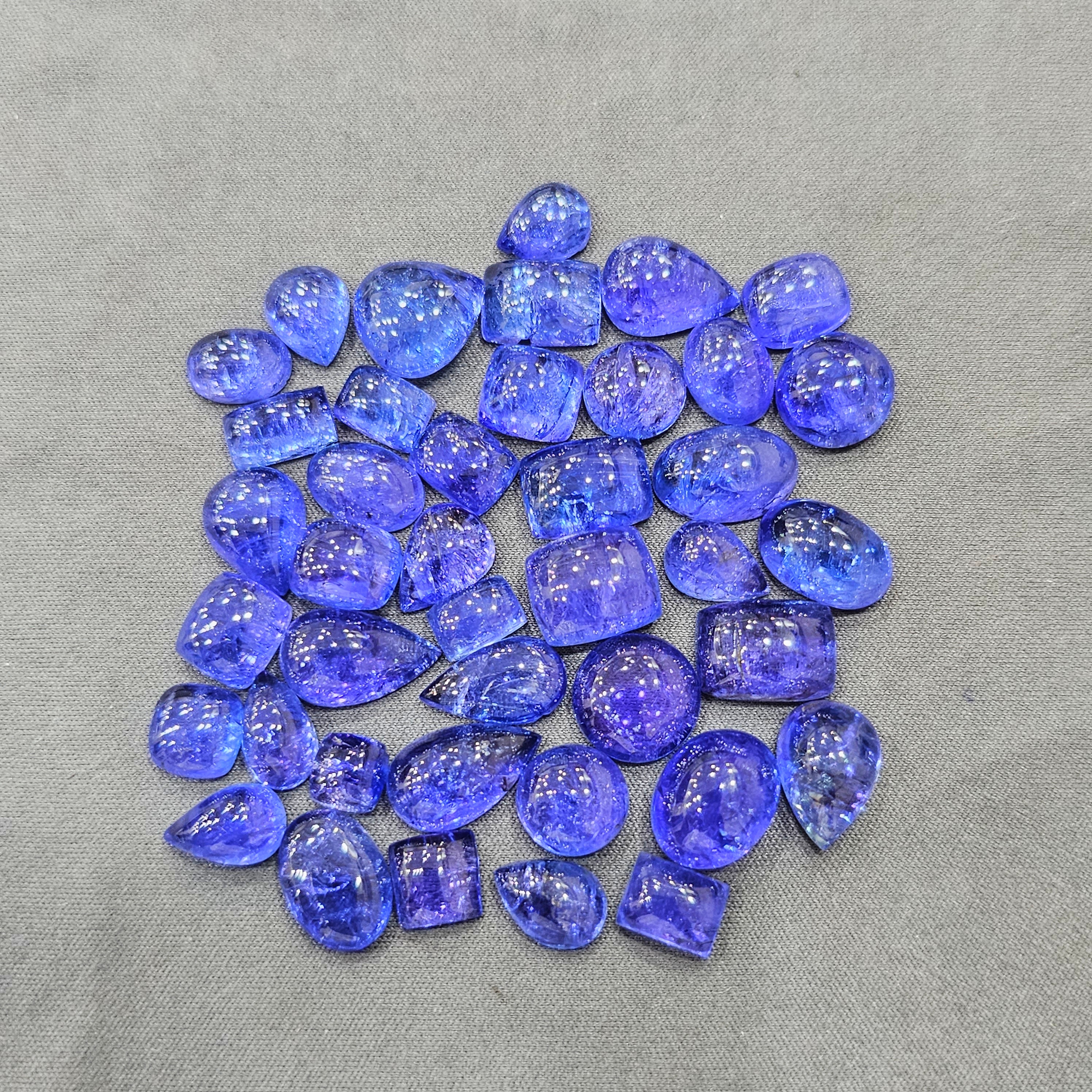 Natural Tanzanite Cabochons | 10mm sizes | Choose your shape - The LabradoriteKing