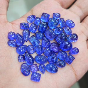 Natural Tanzanite Cabochons | 10mm sizes | Choose your shape - The LabradoriteKing