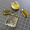 4 Pcs Natural Citrine And Lemon Quartz Faceted & Flower Carved Gemstone Shape: Mix | Size: 31-41mm - The LabradoriteKing