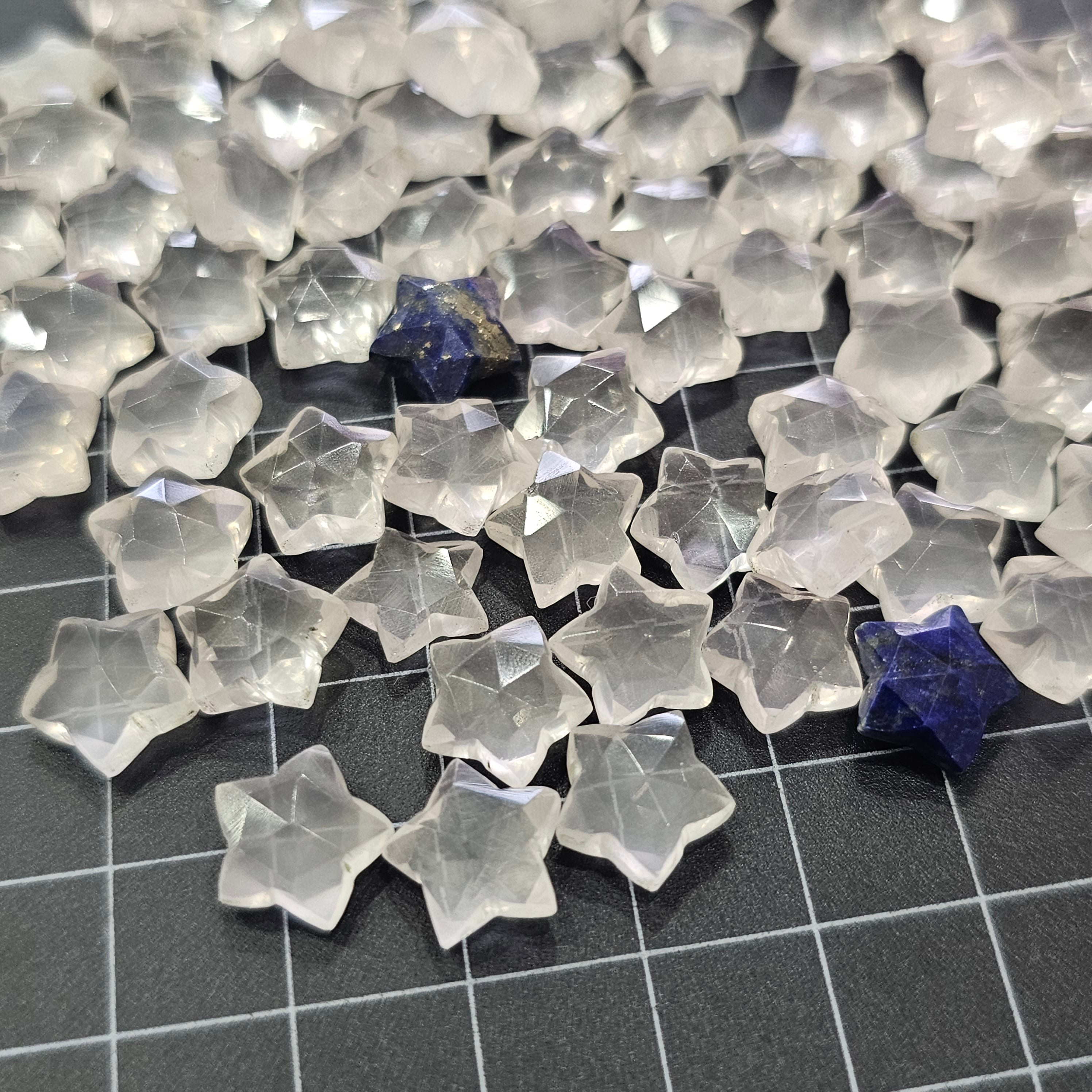 50 Pcs Natural Crystal Faceted Gemstone Star Shape| Size: 10mm - The LabradoriteKing