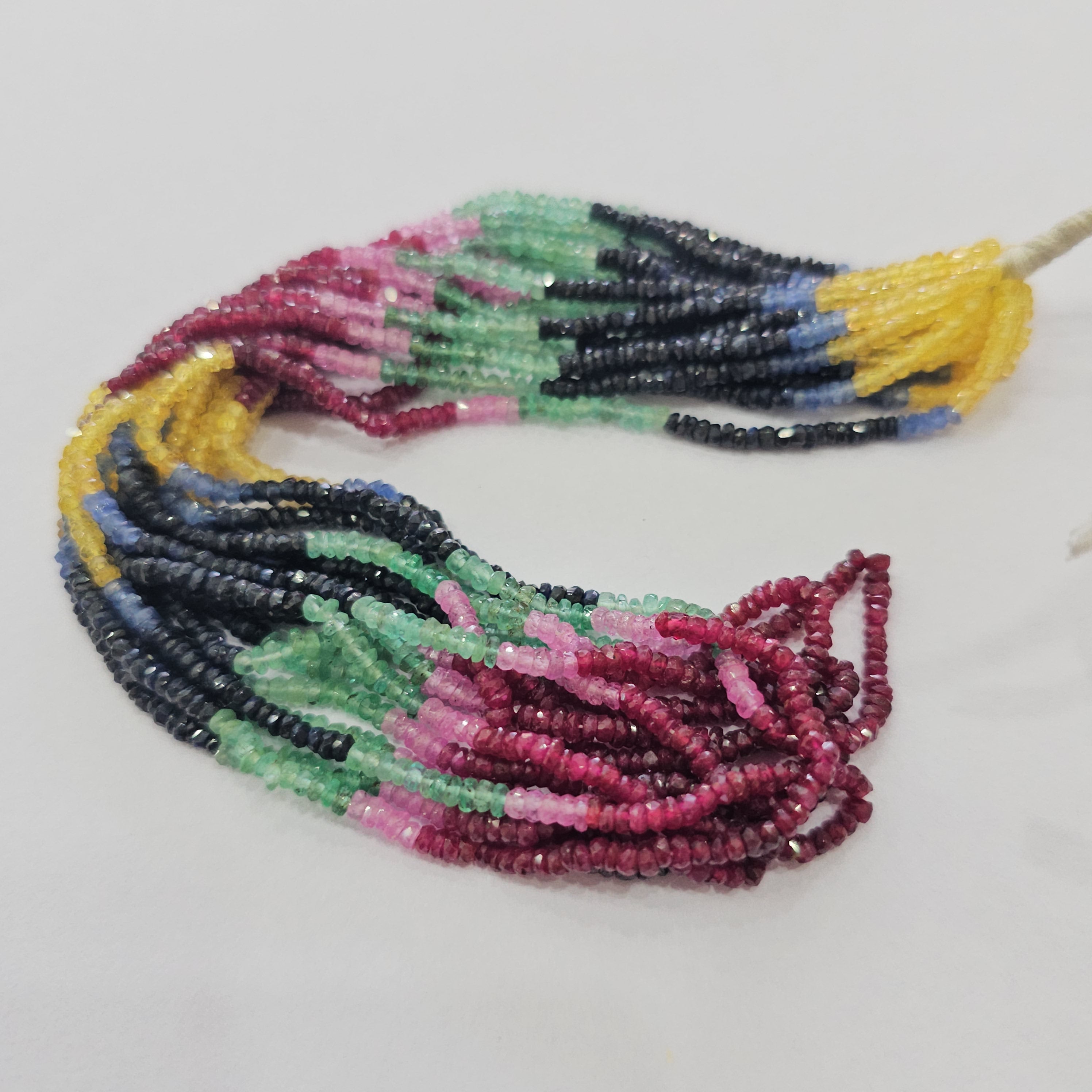 Natural Precious Gemstone Beads Size: 3mm | Ruby Sapphire and Emerald - The LabradoriteKing