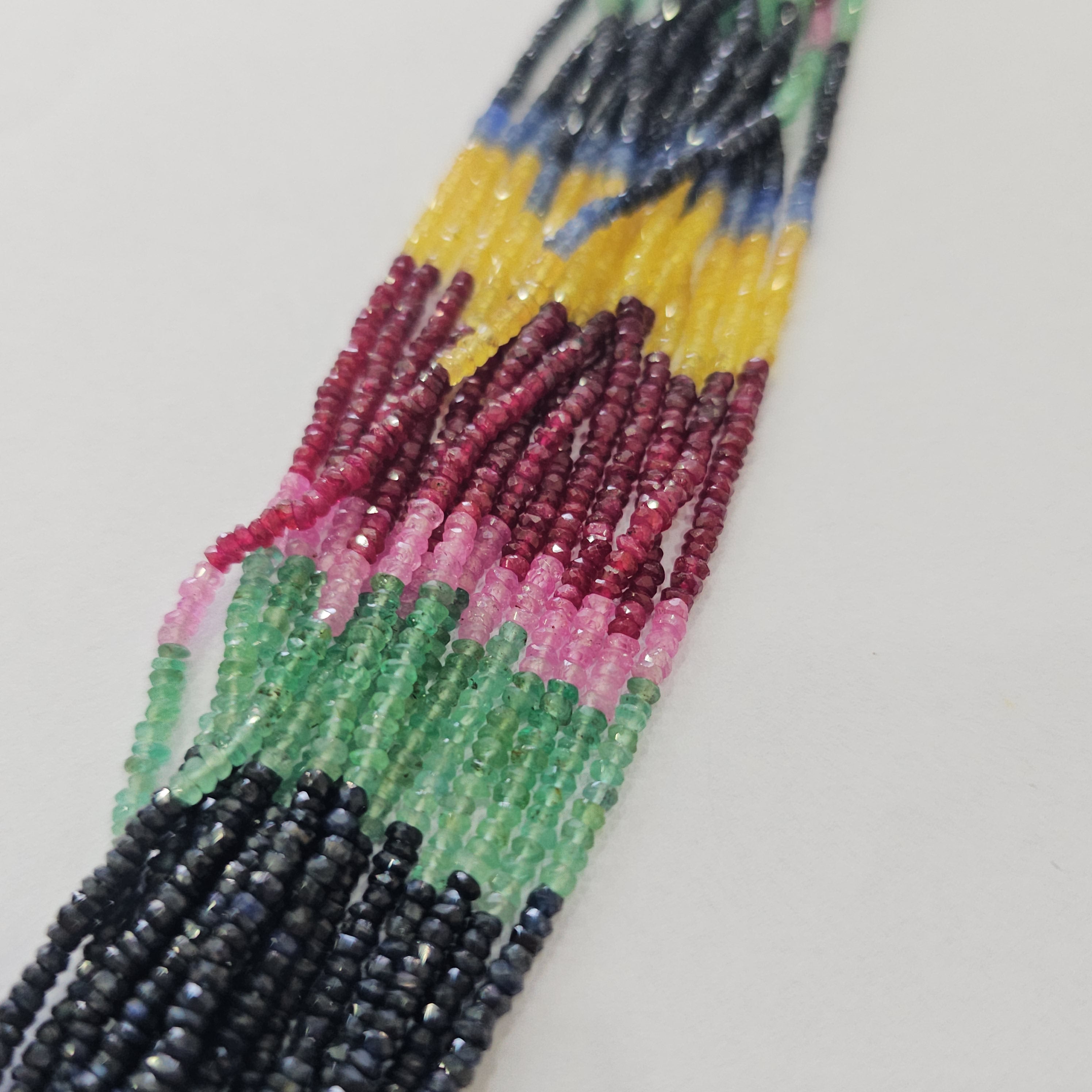 Natural Precious Gemstone Beads Size: 3mm | Ruby Sapphire and Emerald - The LabradoriteKing