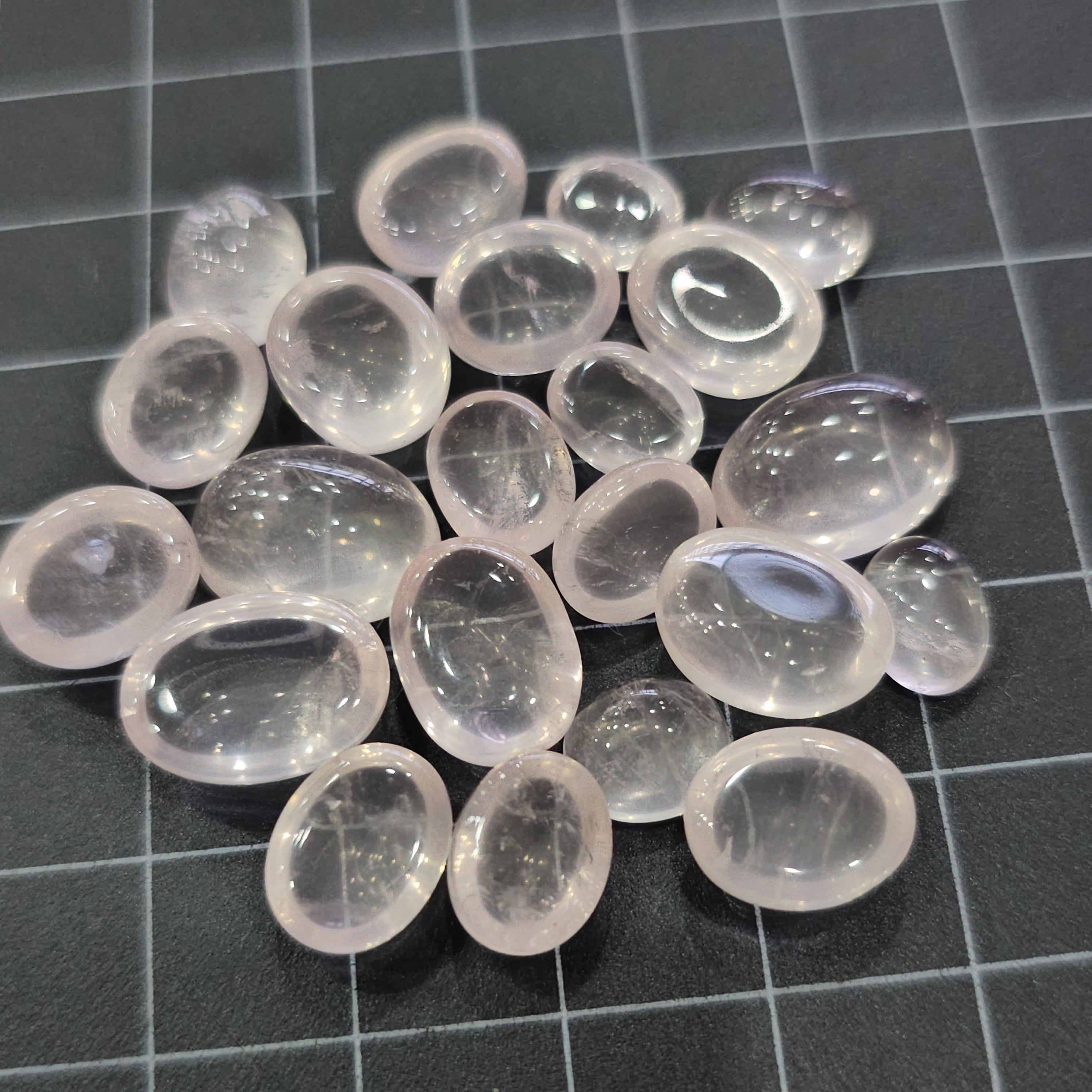 21 Pcs Natural Rose Quartz Faceted Gemstone Shape: Oval | Size: 8-13mm - The LabradoriteKing