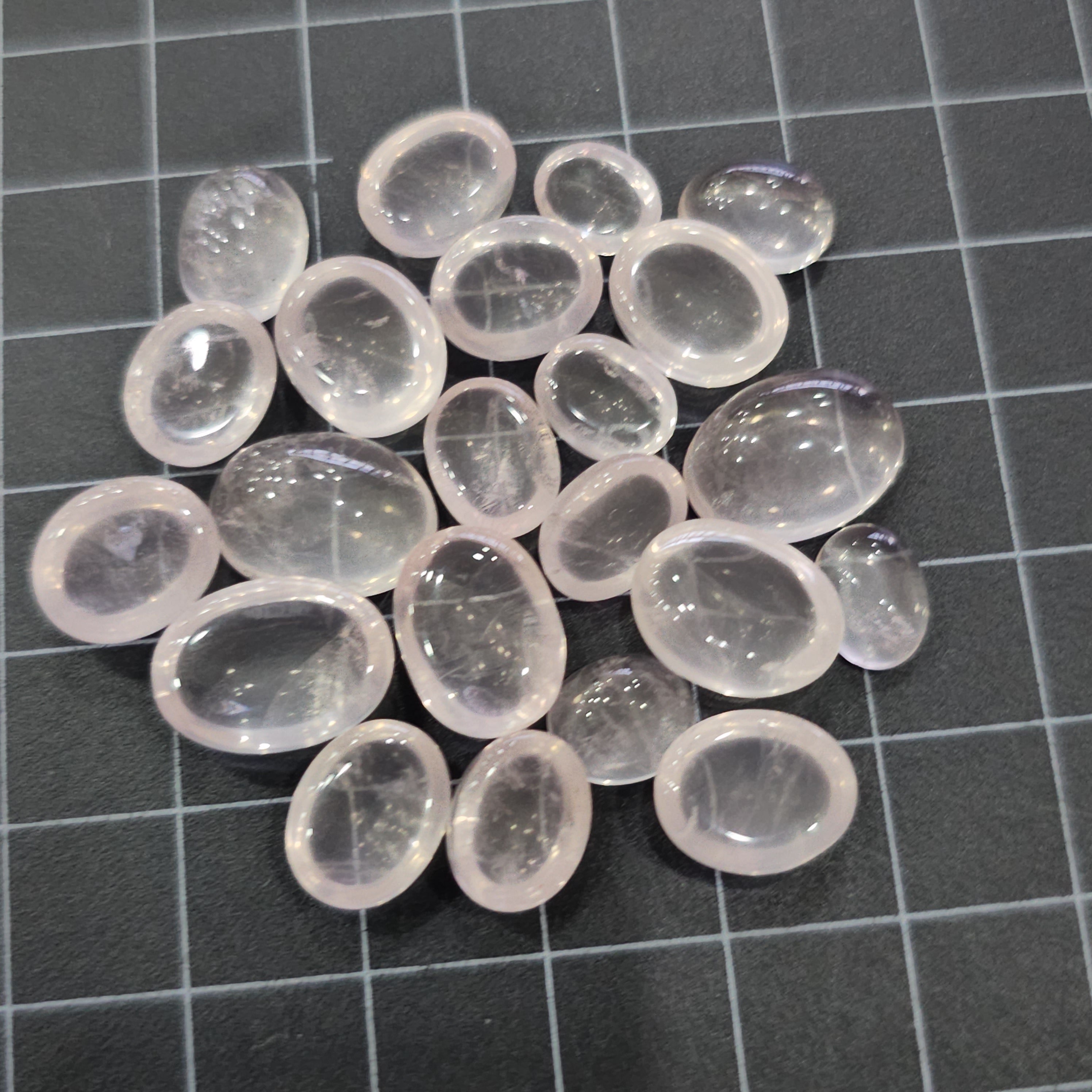 21 Pcs Natural Rose Quartz Faceted Gemstone Shape: Oval | Size: 8-13mm - The LabradoriteKing