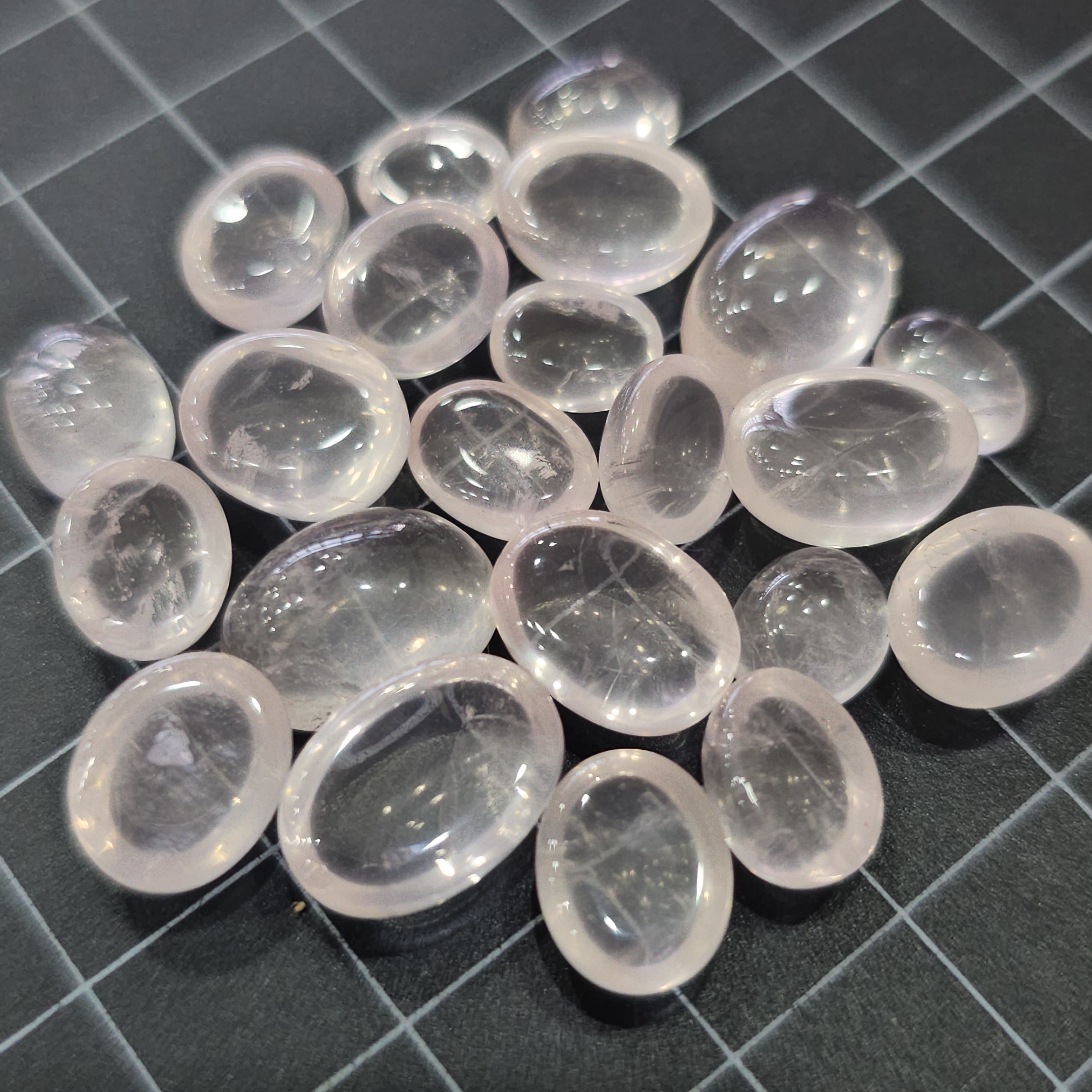 21 Pcs Natural Rose Quartz Faceted Gemstone Shape: Oval | Size: 8-13mm - The LabradoriteKing