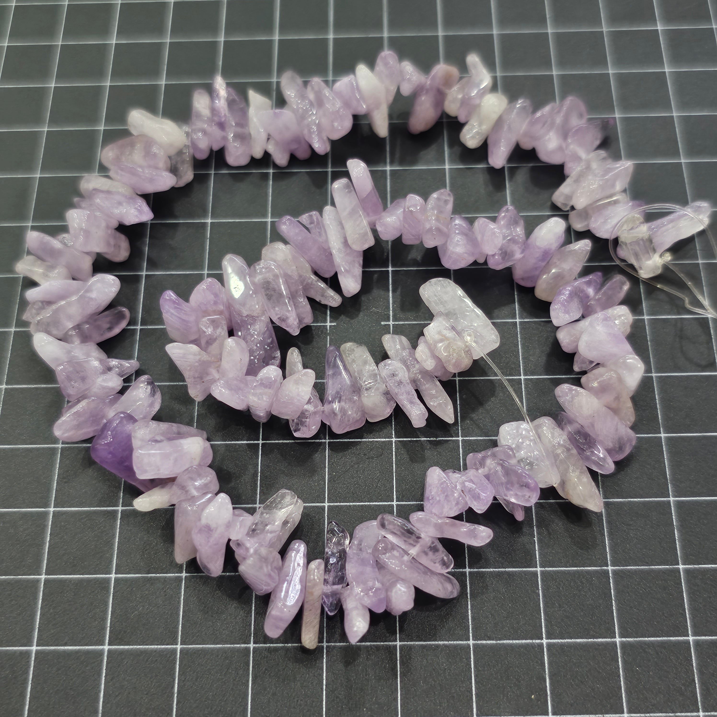 15 Inches Of 1 Line Natural Pink Amethyst Gemstone Fancy Beads Size: 10-16mm - The LabradoriteKing