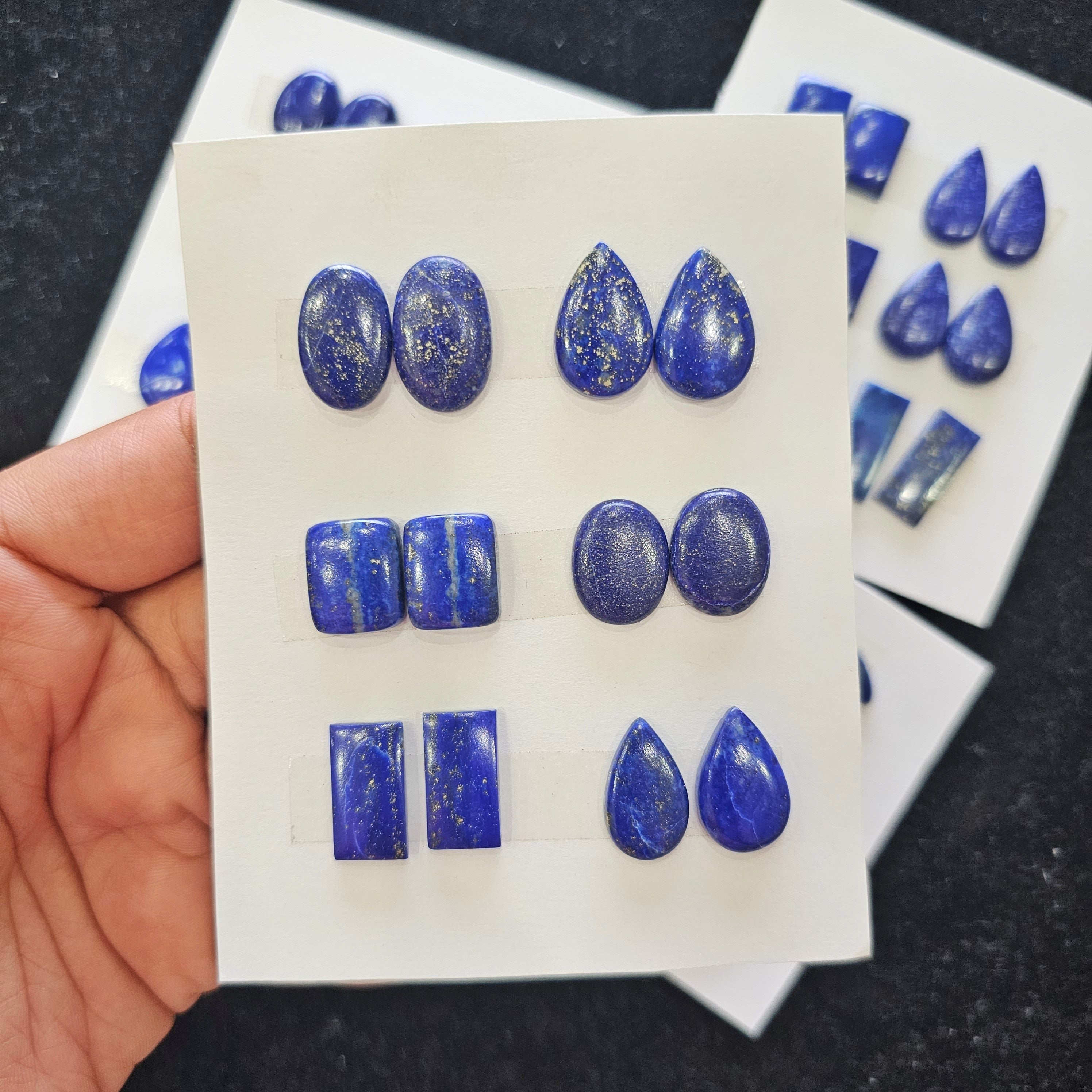1 Card Natural Lapis Lazuli Cabochon Gemstone Mix Shape| Size:19-24mm - The LabradoriteKing