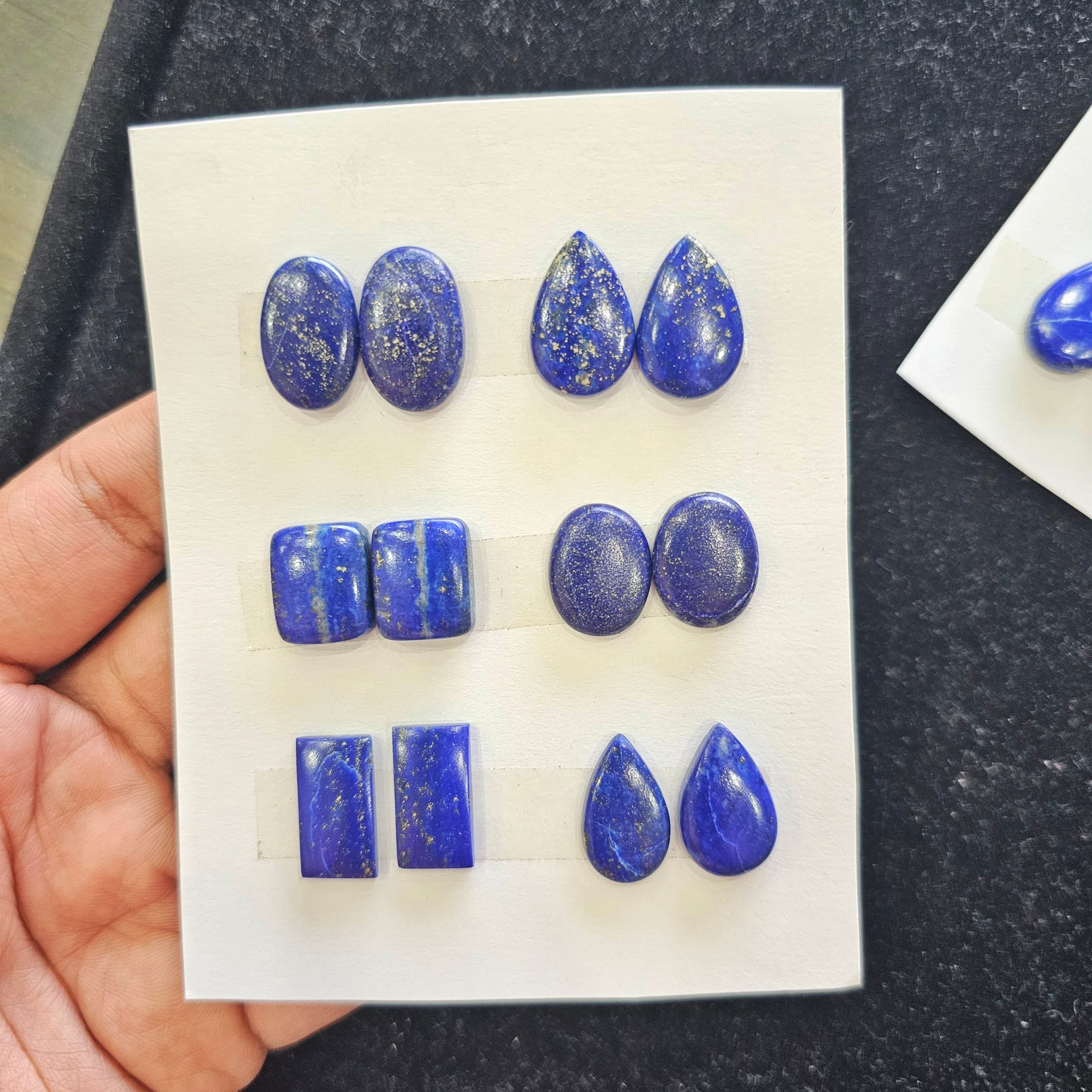 1 Card Natural Lapis Lazuli Cabochon Gemstone Mix Shape| Size:19-24mm - The LabradoriteKing