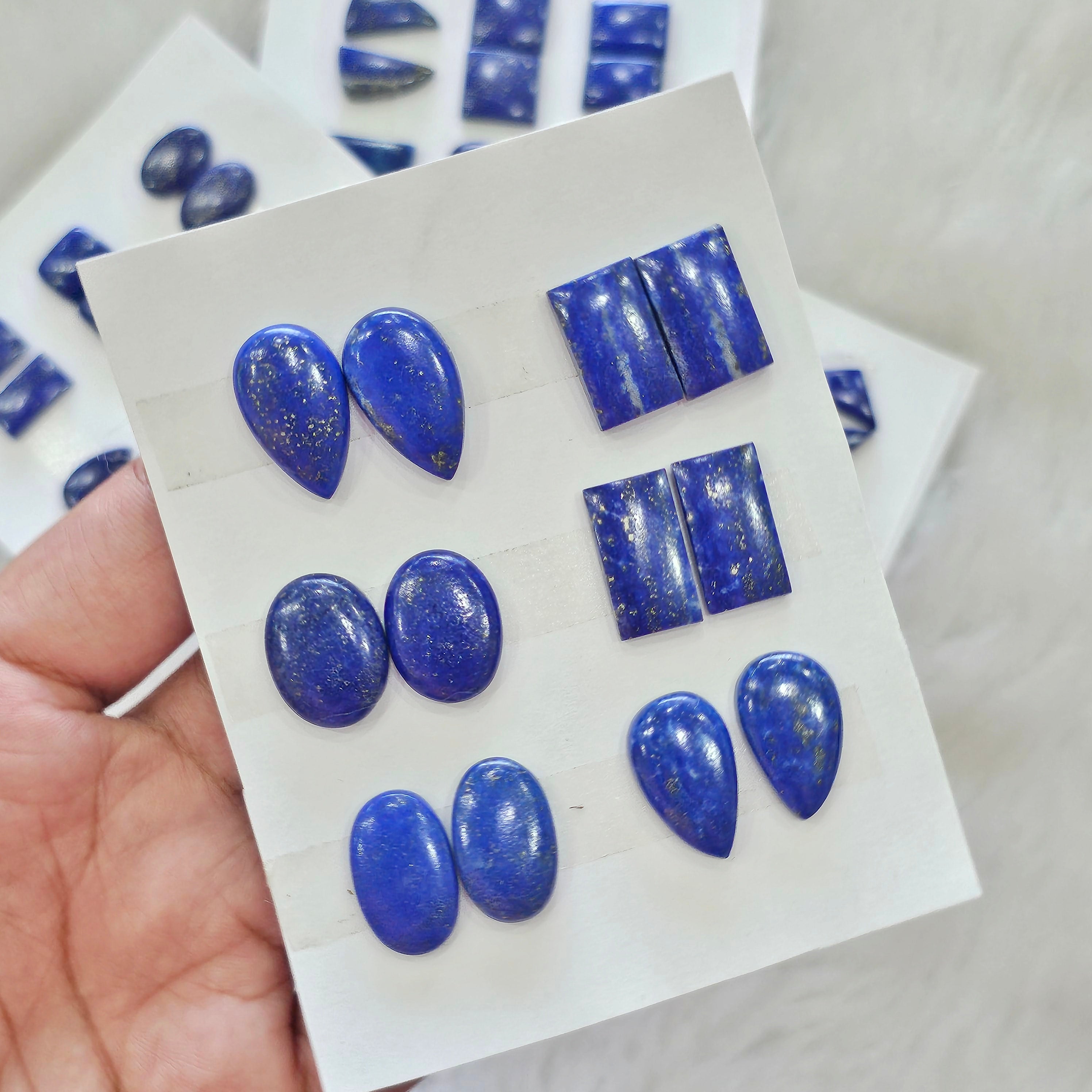 1 Card Natural Lapis Lazuli Cabochon Gemstone Mix Shape| Size:19-24mm - The LabradoriteKing